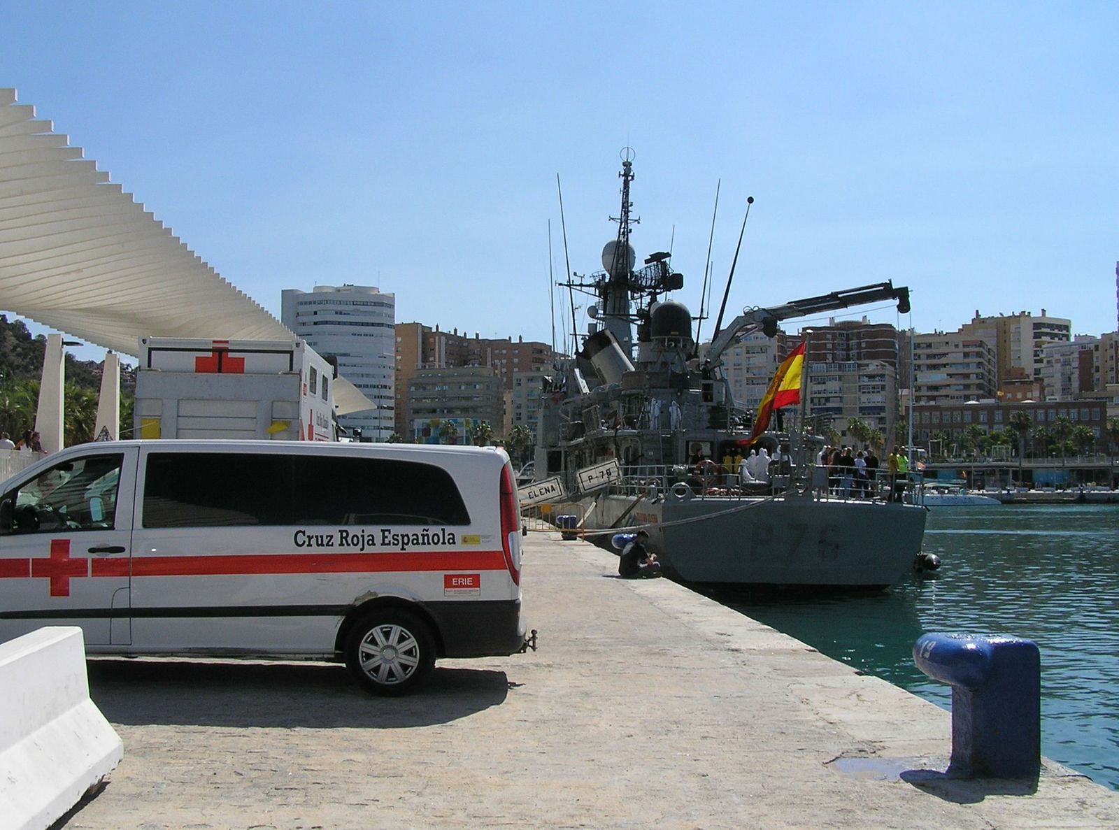 Las fotos simulacro de salvamento en el puerto de Málaga