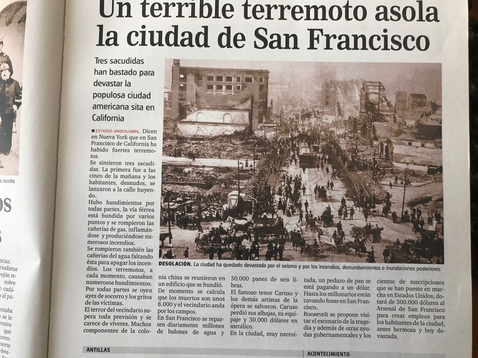 La ciudad ha quedado devastada por el seísmo y por los posteriores incendios.