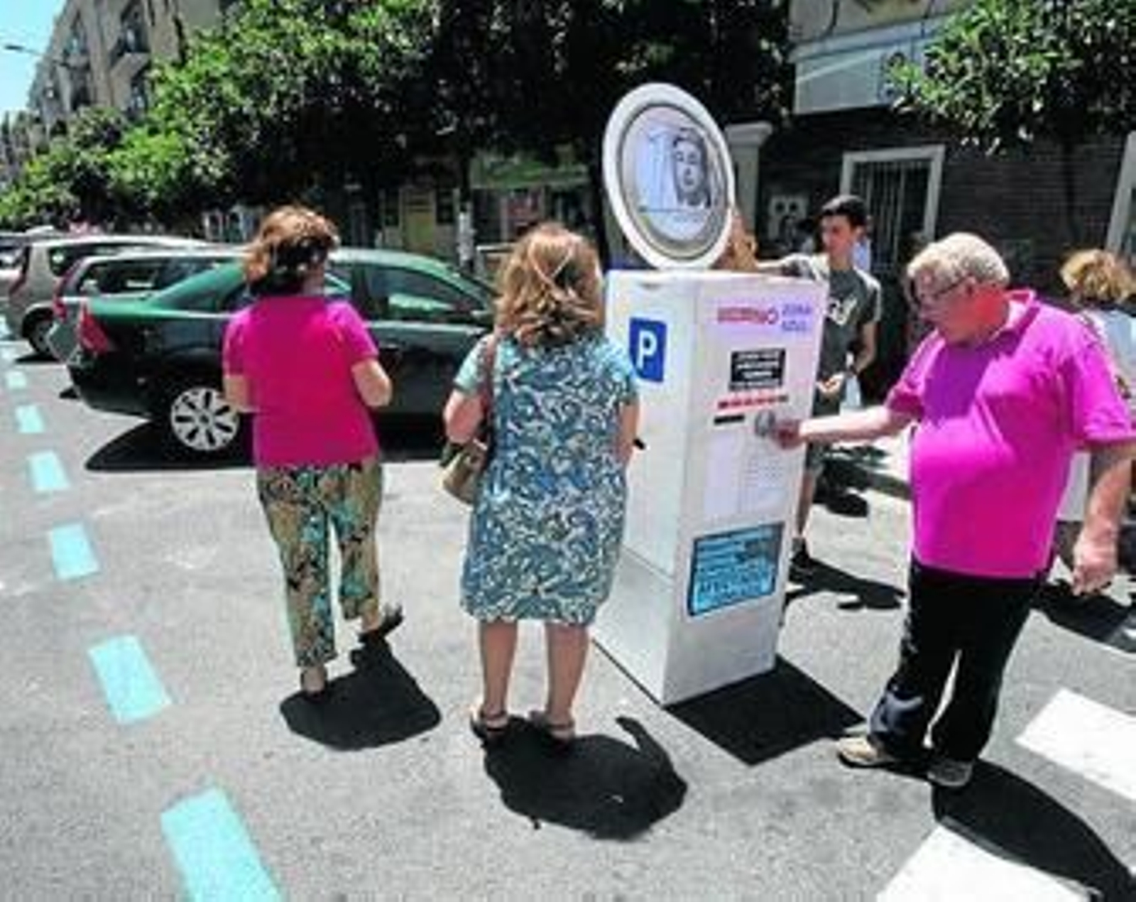 Protesta vecinal contra la zona azul en Bami.