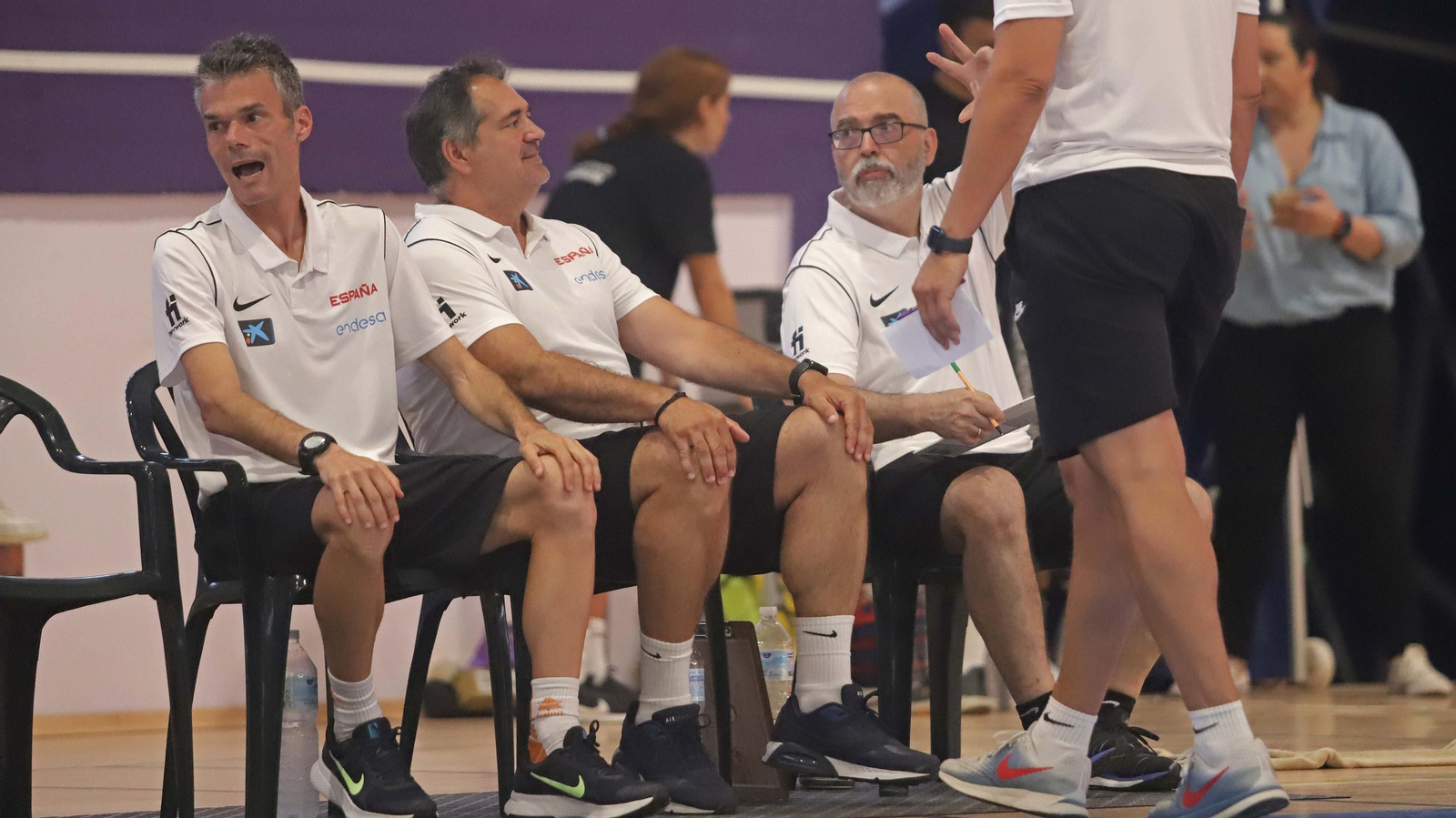 Fotos del segundo partido de baloncesto entre España sub-20 y España sub-22 en La Línea