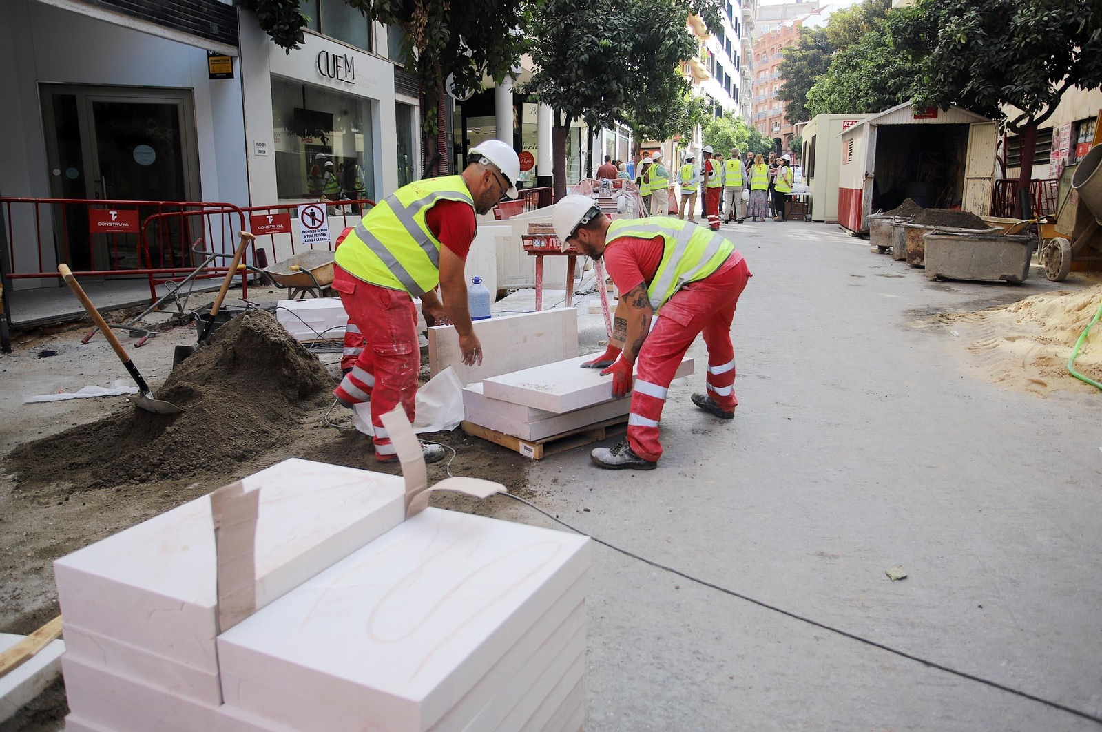 Imágenes de las obras de la calle Puerto