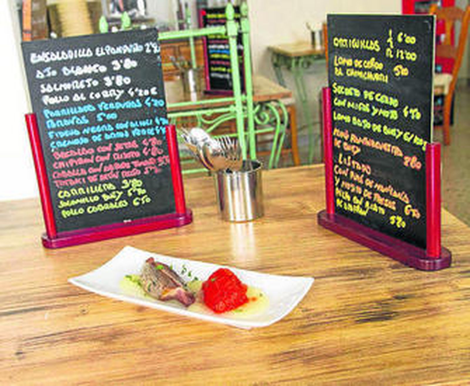 Detalle de una de las tapas de la carta que sirve el local.