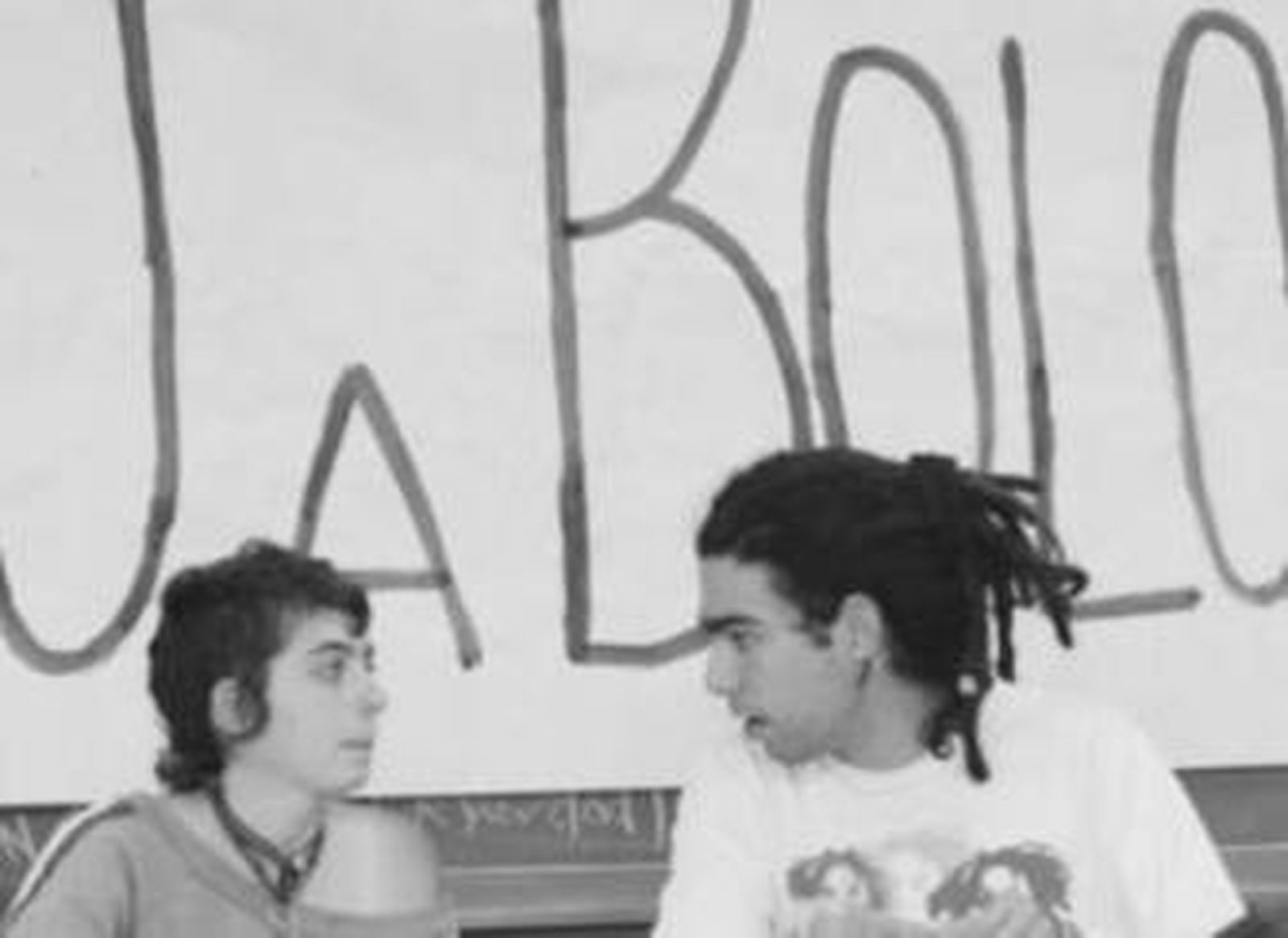 Rueda de prensa de ayer de los alumnos encerrados.