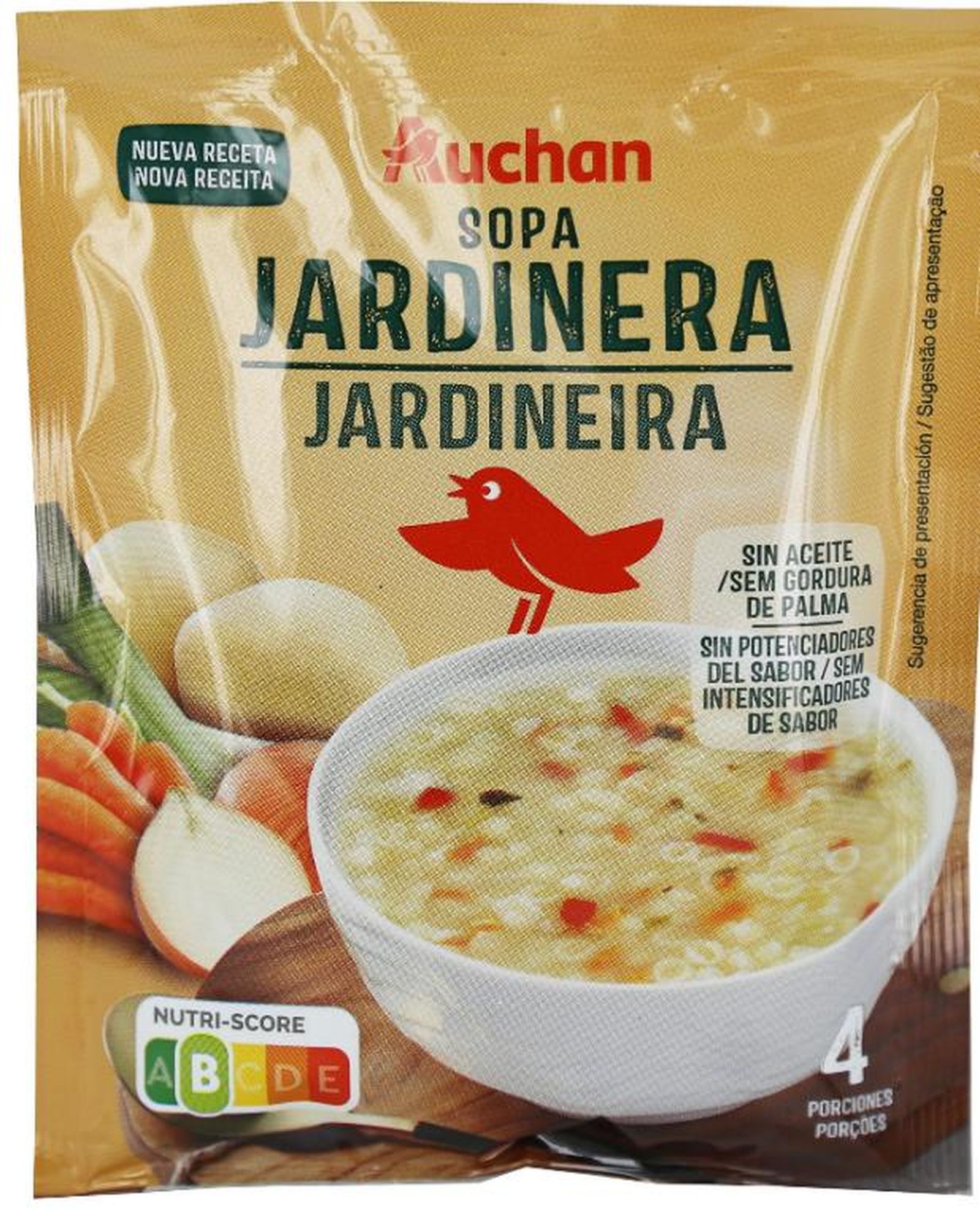 Alerta alimentaria para alérgicos a la mostaza en unos sobres de sopa a la jardinera