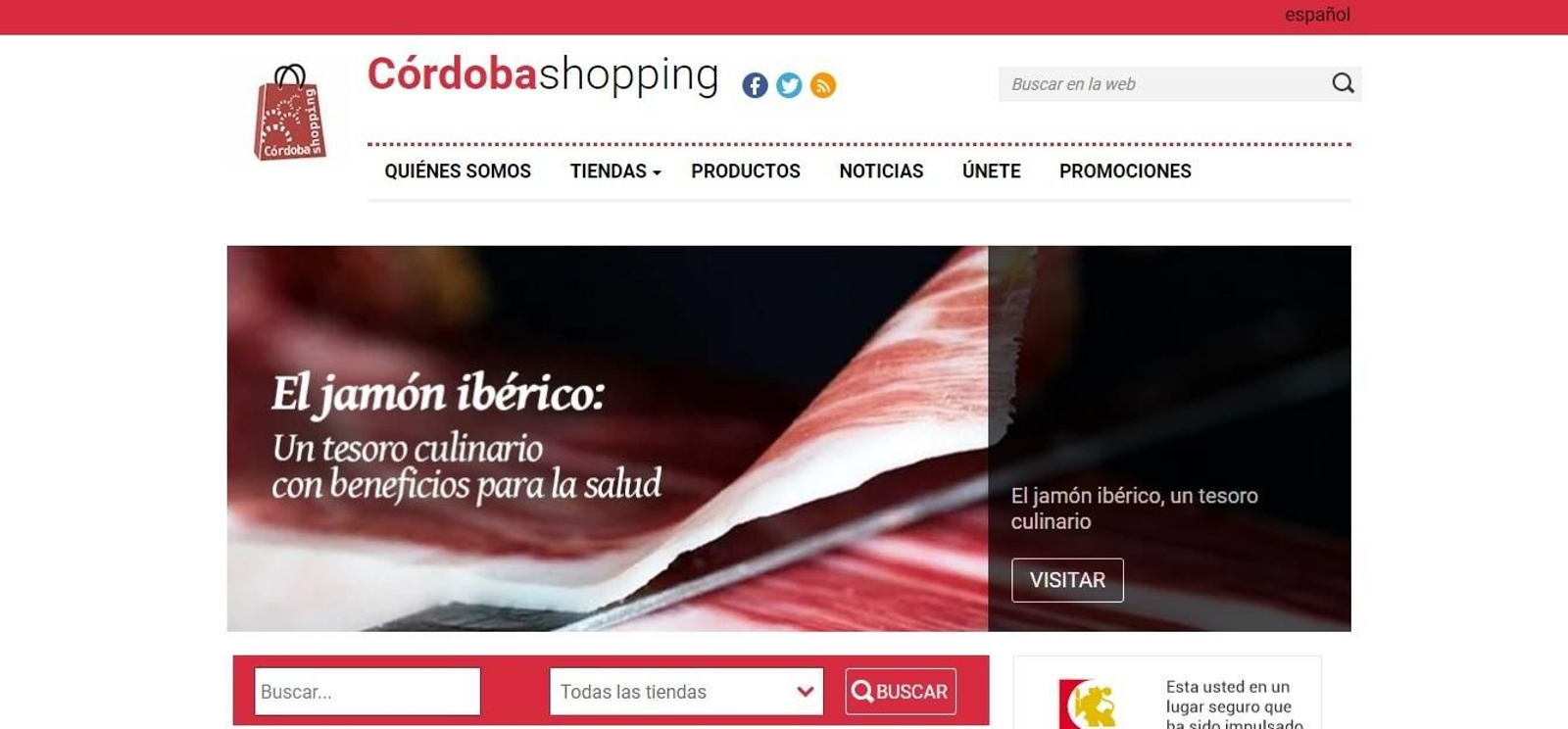 Página web de Córdoba Shoopping.