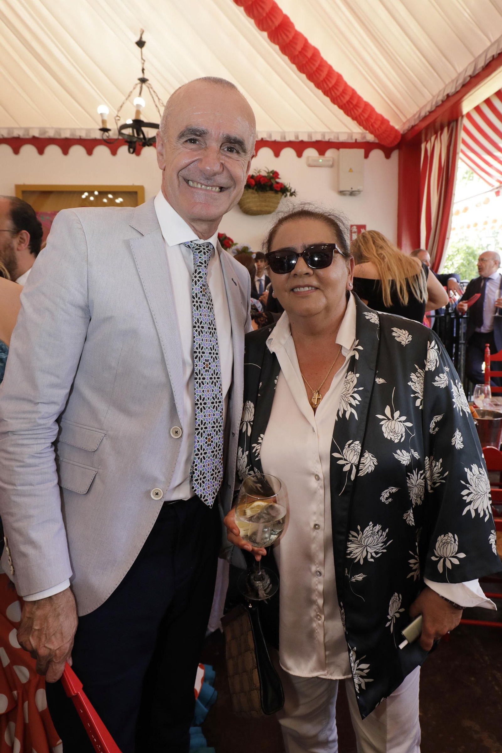 Recepción caseta de Cajasol