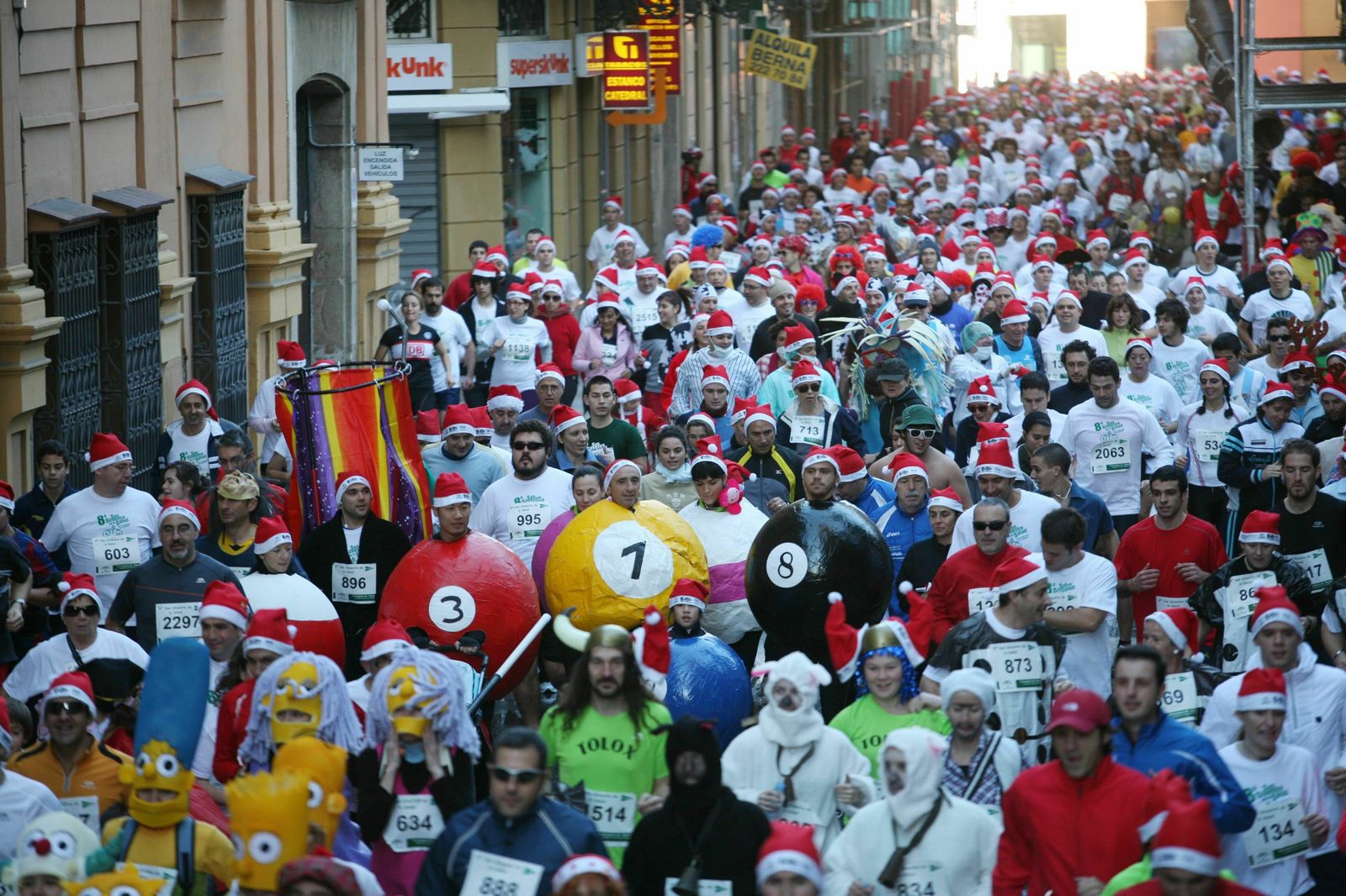 Corredores durante la carrera San Silvestre en Málaga