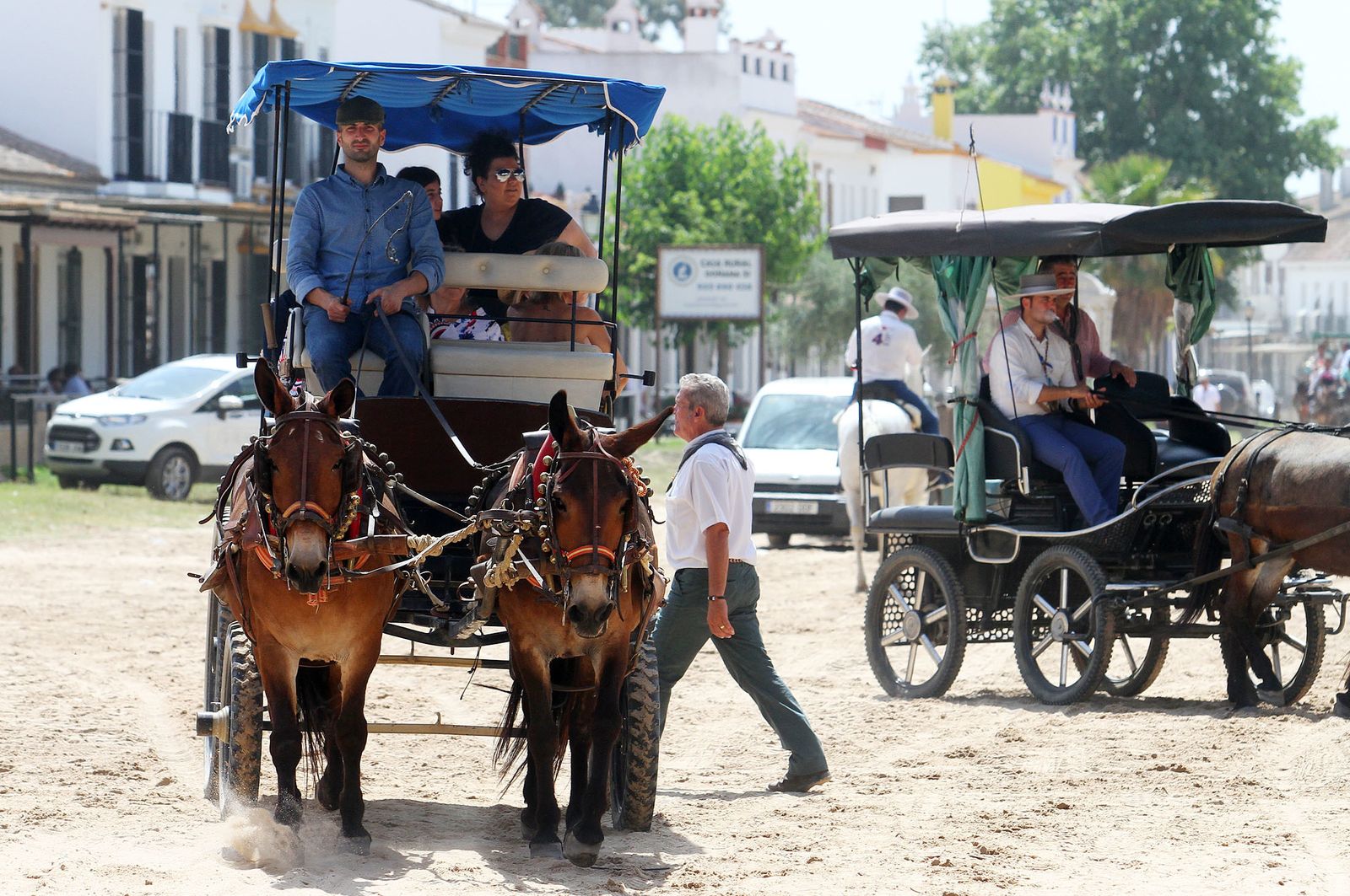 Ambiente en la aldea del Rocío.