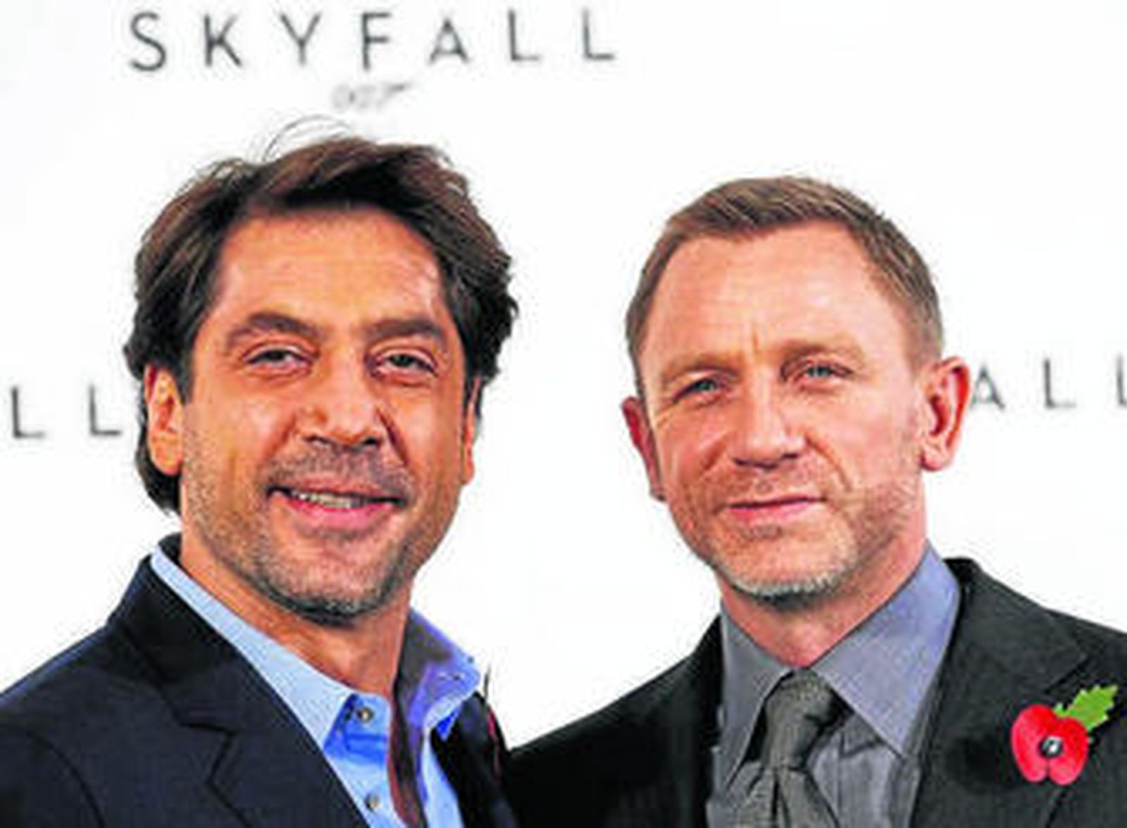Bardem con Daniel Craig, que encarna por tercera vez a Bond.