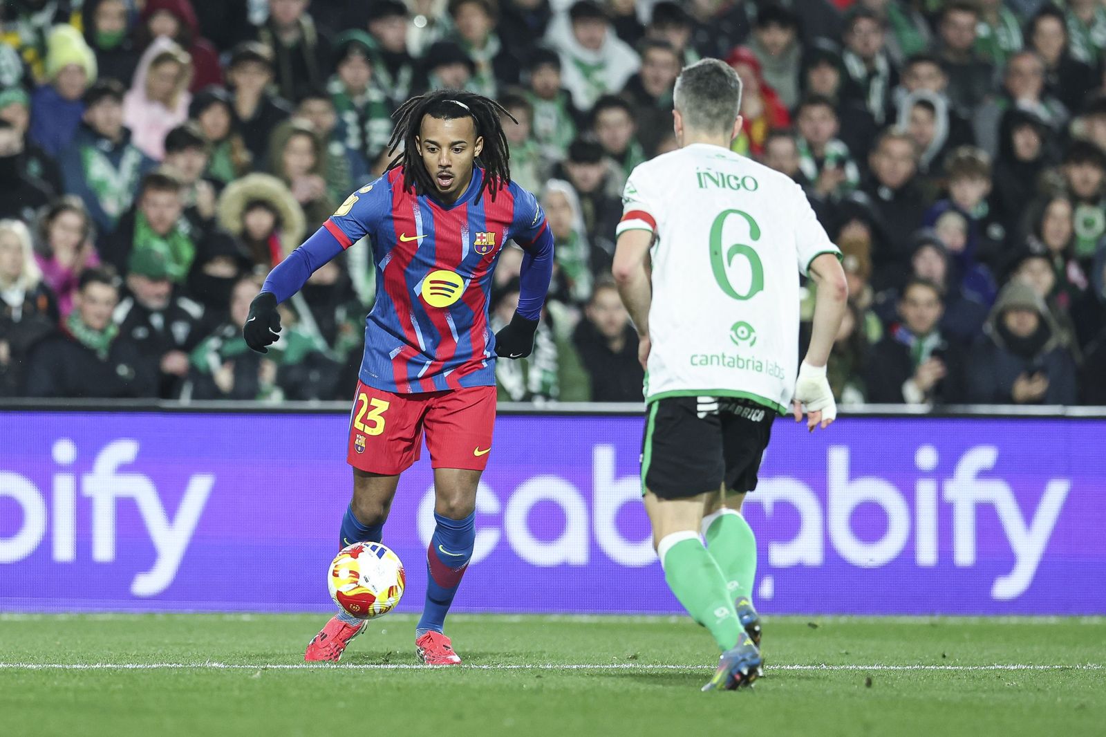 Las fotos del Racing-Barcelona de Copa