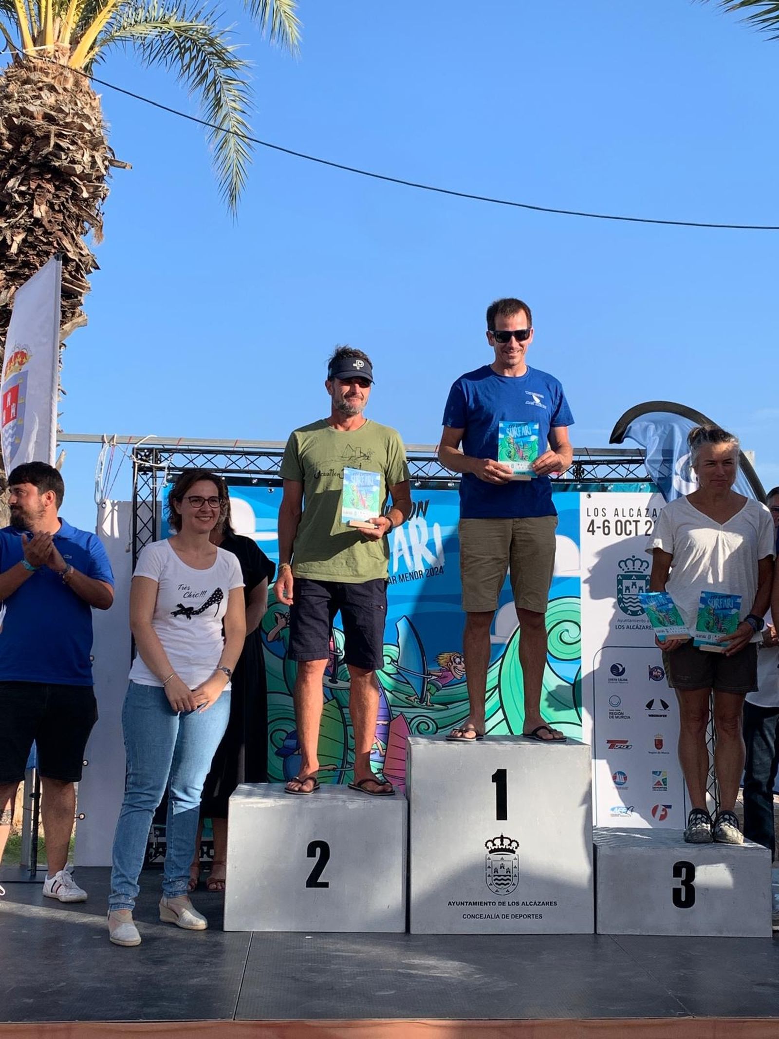 El linense Ricardo Jiménez, en el podio.