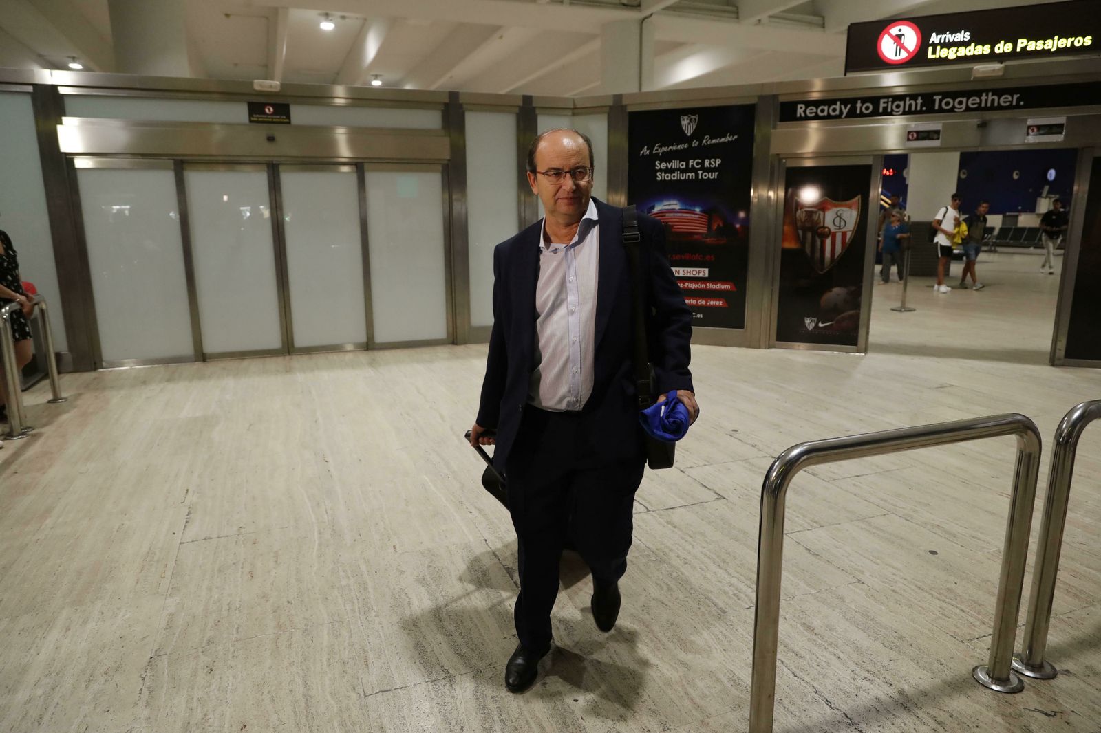 José Castro, a su llegada al Aeropuerto de San Pablo.