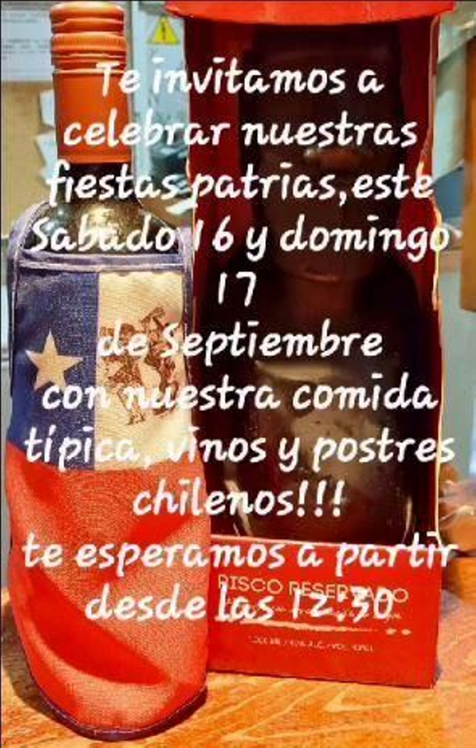 Cartel de la Fiesta en el Bar La embajada, de Jerez.