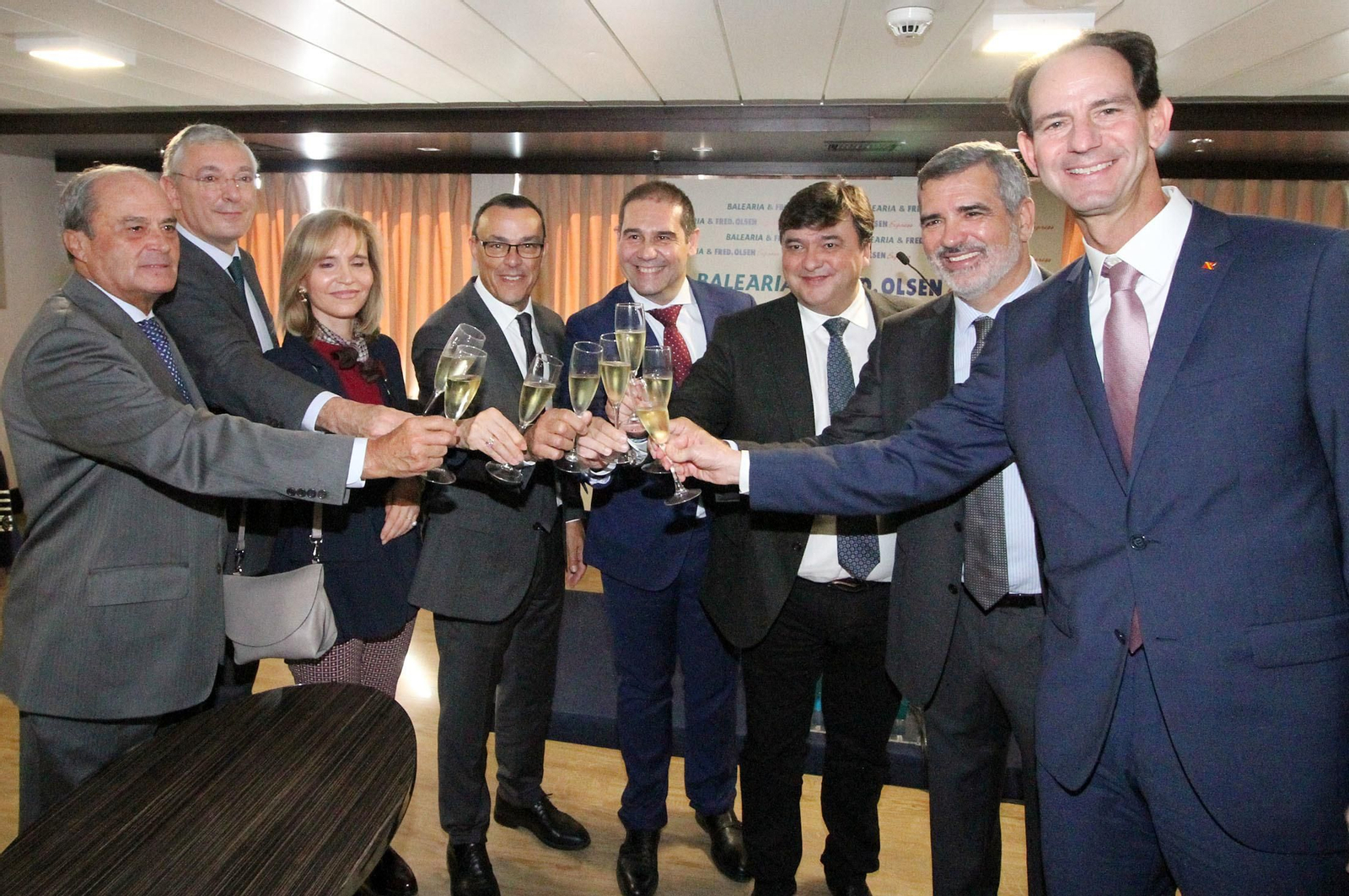Balearia,  Fred Olsen y el Puerto de Huelva presentan la nueva línea entre Huelva y Canarias, en imágenes