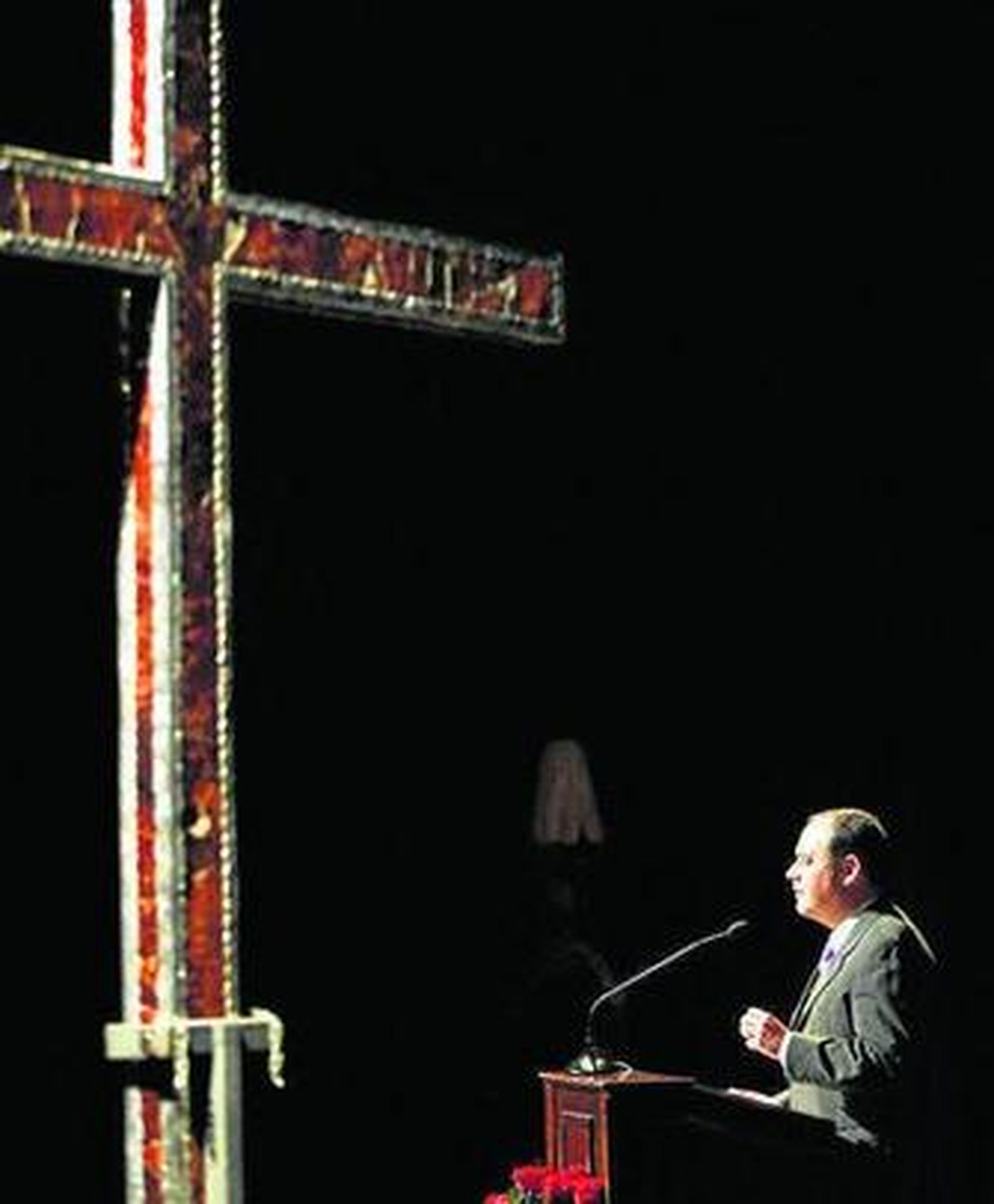 Uno de los momentos del pregón de Francisco Andrés Gallardo.