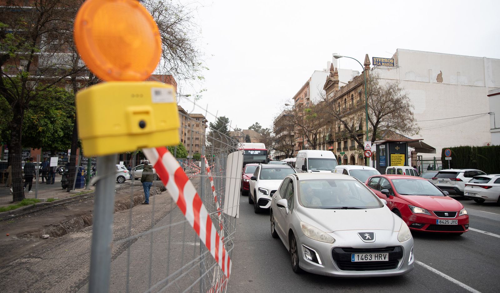 Tráfico y obras en la Ronda de Capuchinos