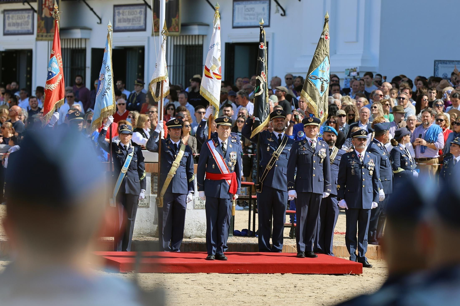 Imágenes del acto de Juramento o Promesa de Fidelidad a la Bandera Nacional en El Rocío