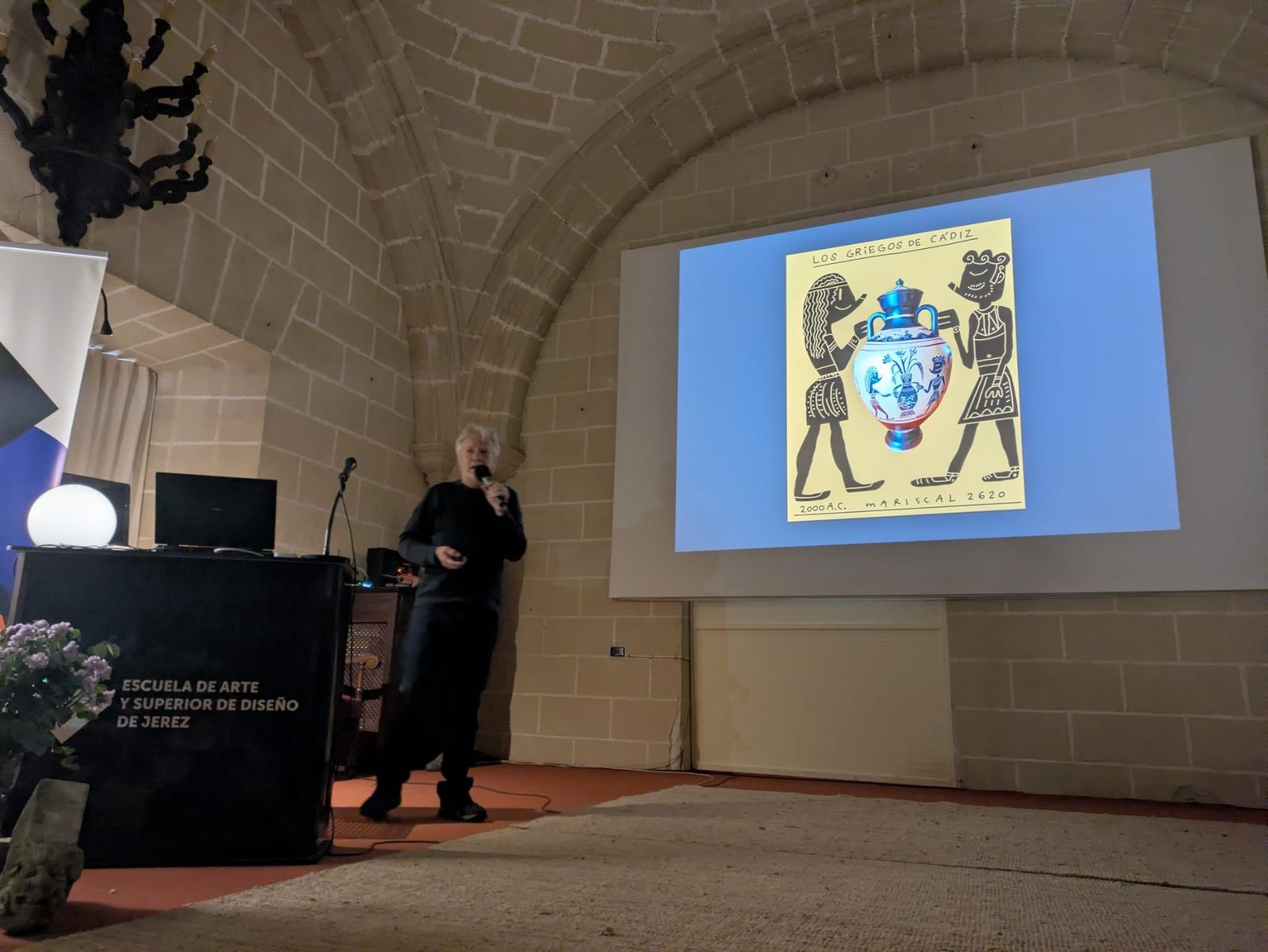 Javier Mariscal, durante la inauguración de las jornadas.