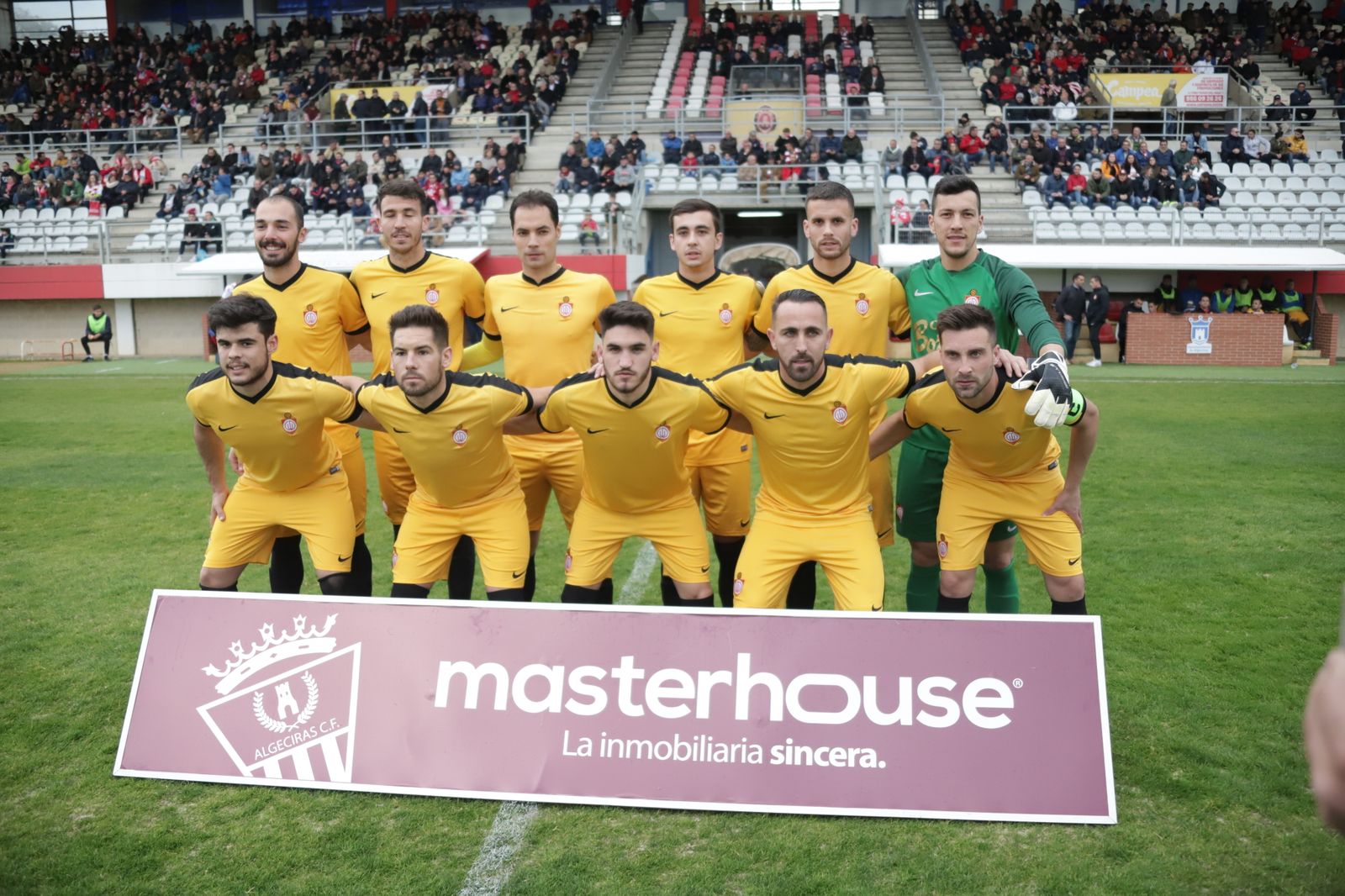 Formación inicial del CD Utrera en su visita al Nuevo Mirador de Algeciras el pasado 20 de enero