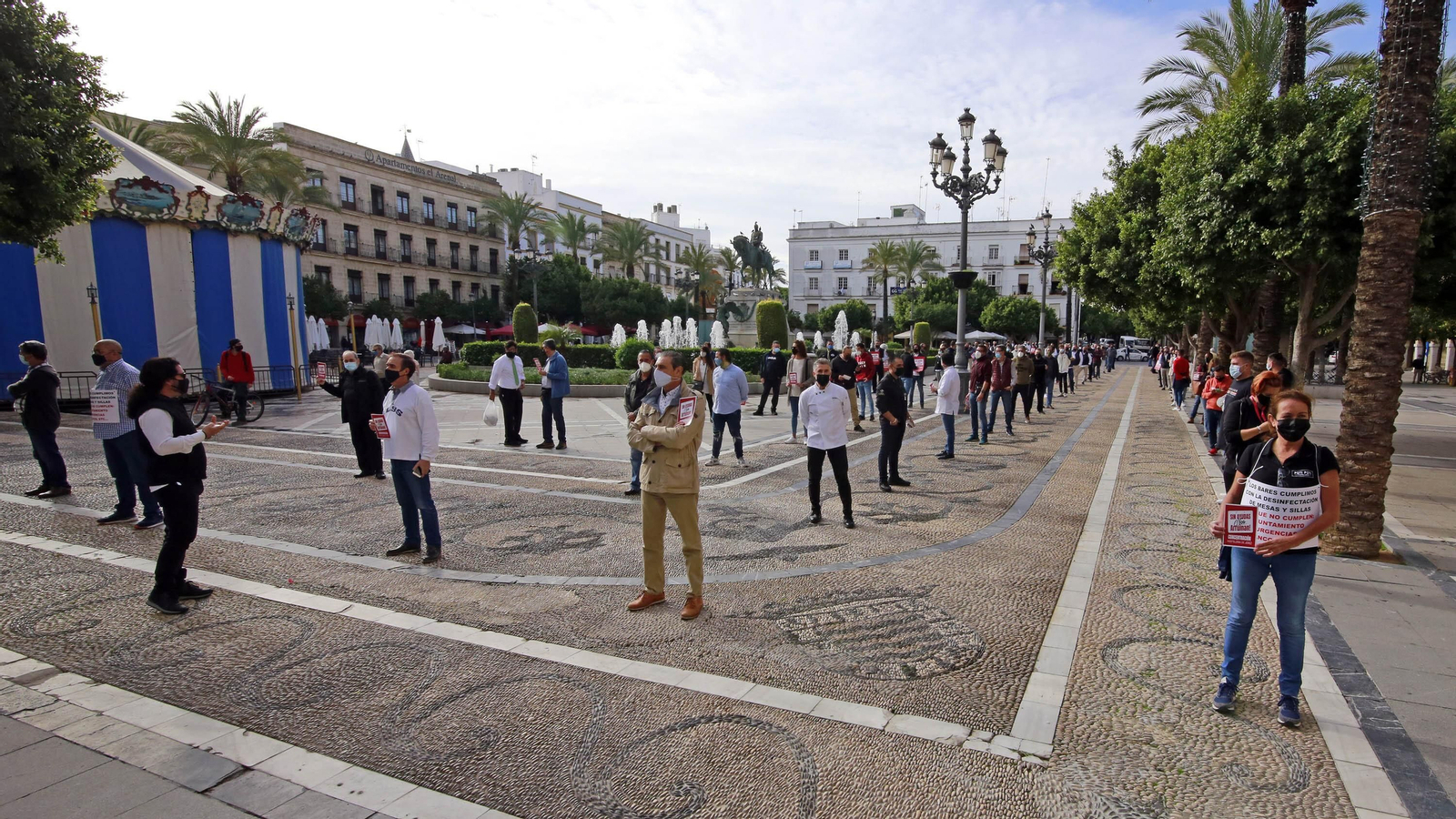 Imágenes de la concentración de hosteleros