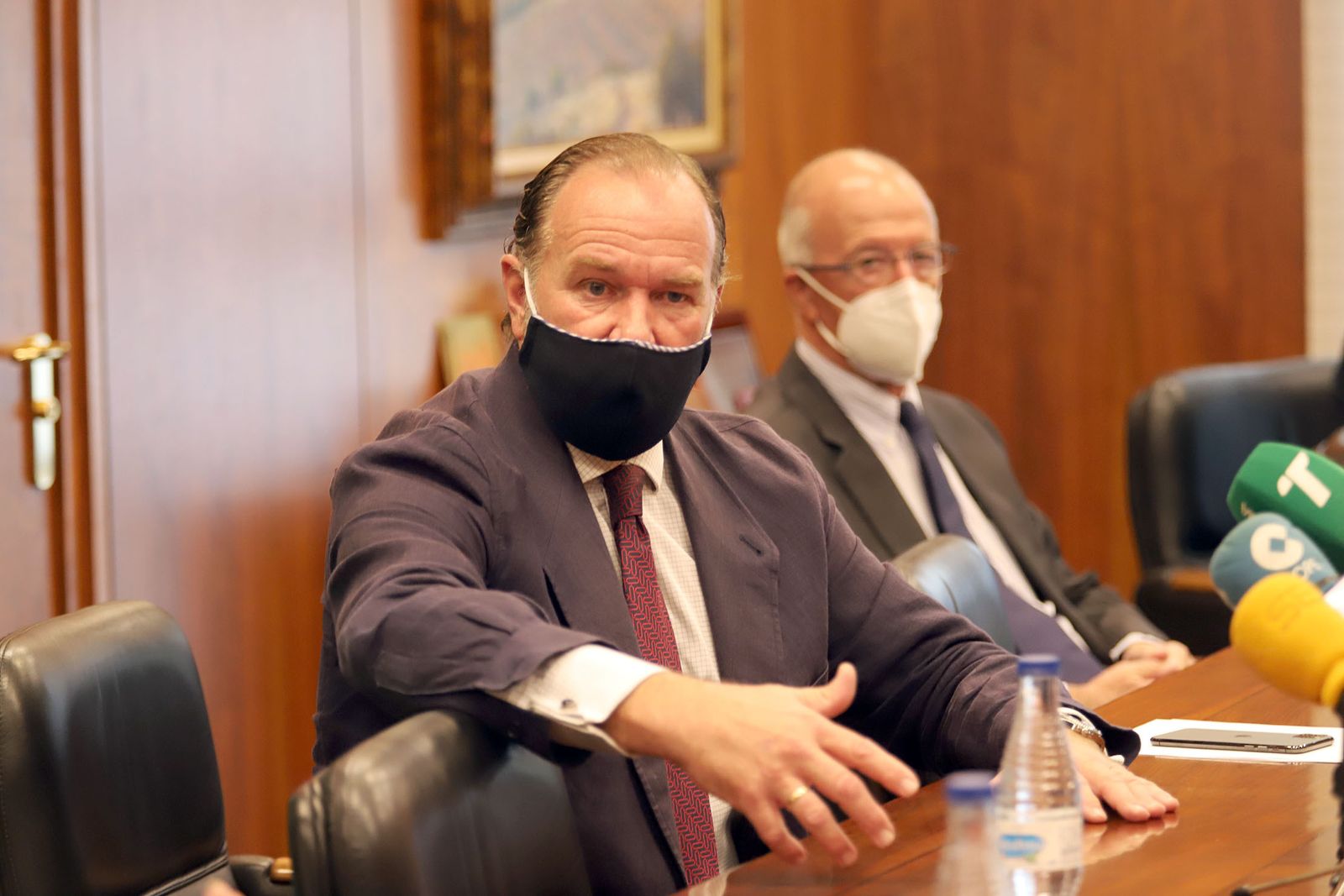 El presidente de la FOE, José Luis García-Palacios, en rueda de prensa hace unos días.