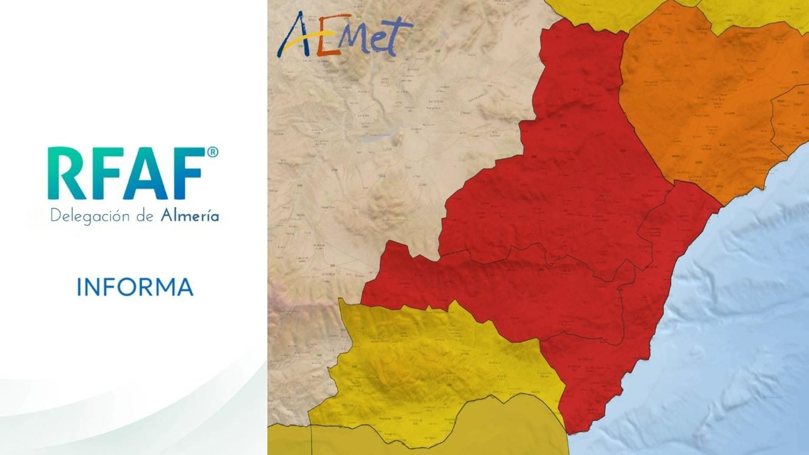 La provincia almeriense se encuentra en alerta roja en muchos municipios.