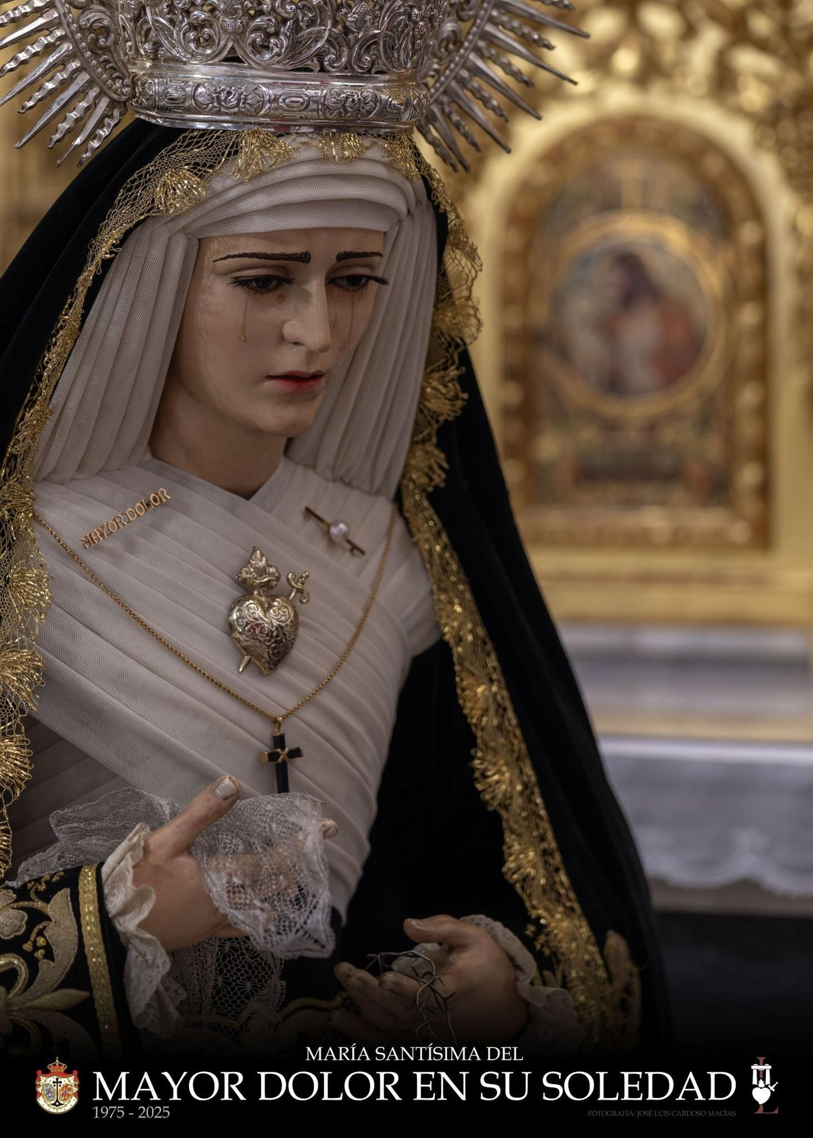 Cartel conmemorativo del 50 aniversario de la imagen del Mayor Dolor en su Soledad, en San Fernando