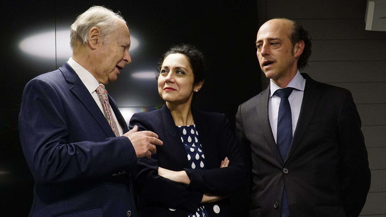 Los tres participantes en el acto celebrado en la Fundación Caja Rural del Sur.