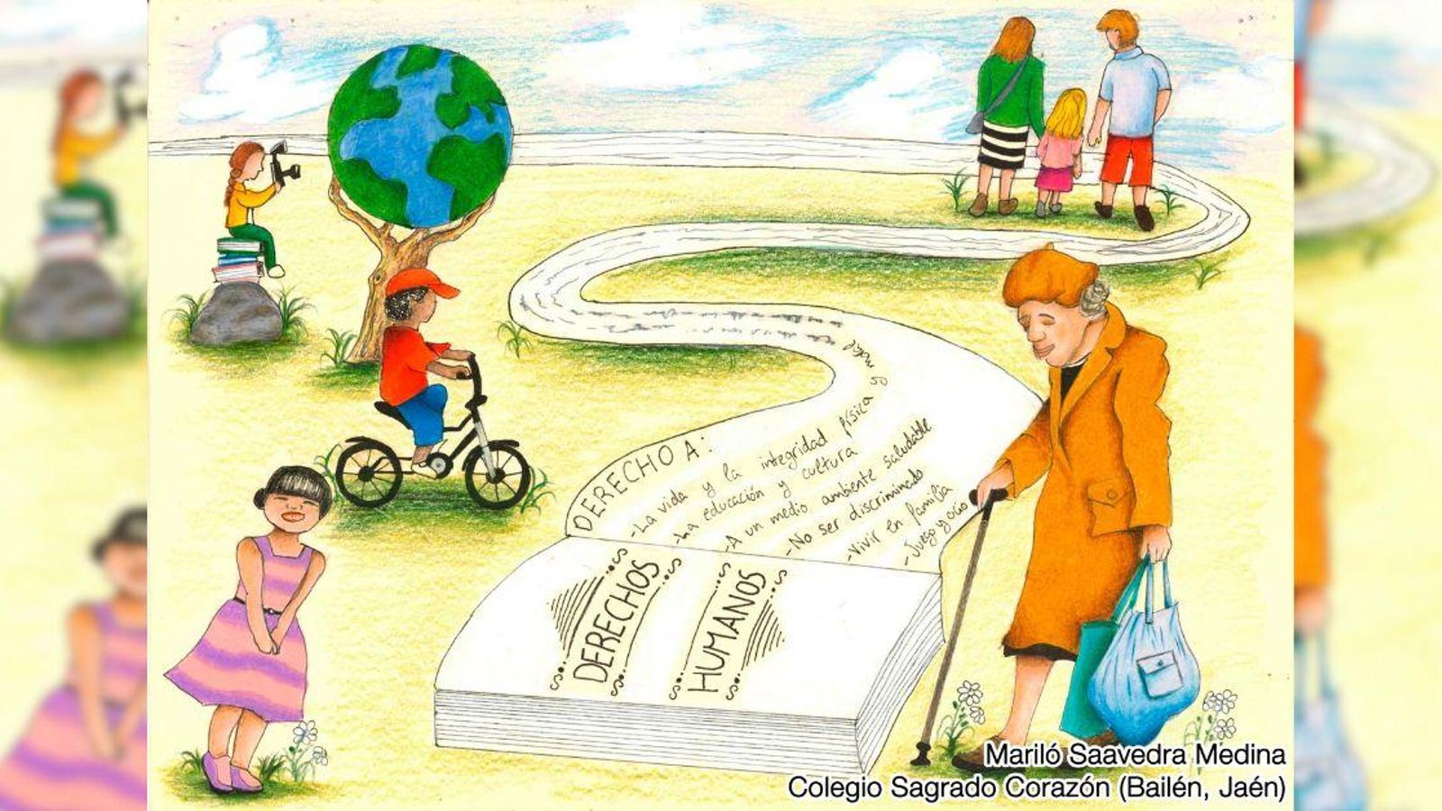 Dibujo realizado por la alumna bailenense Mariló Saavedra.