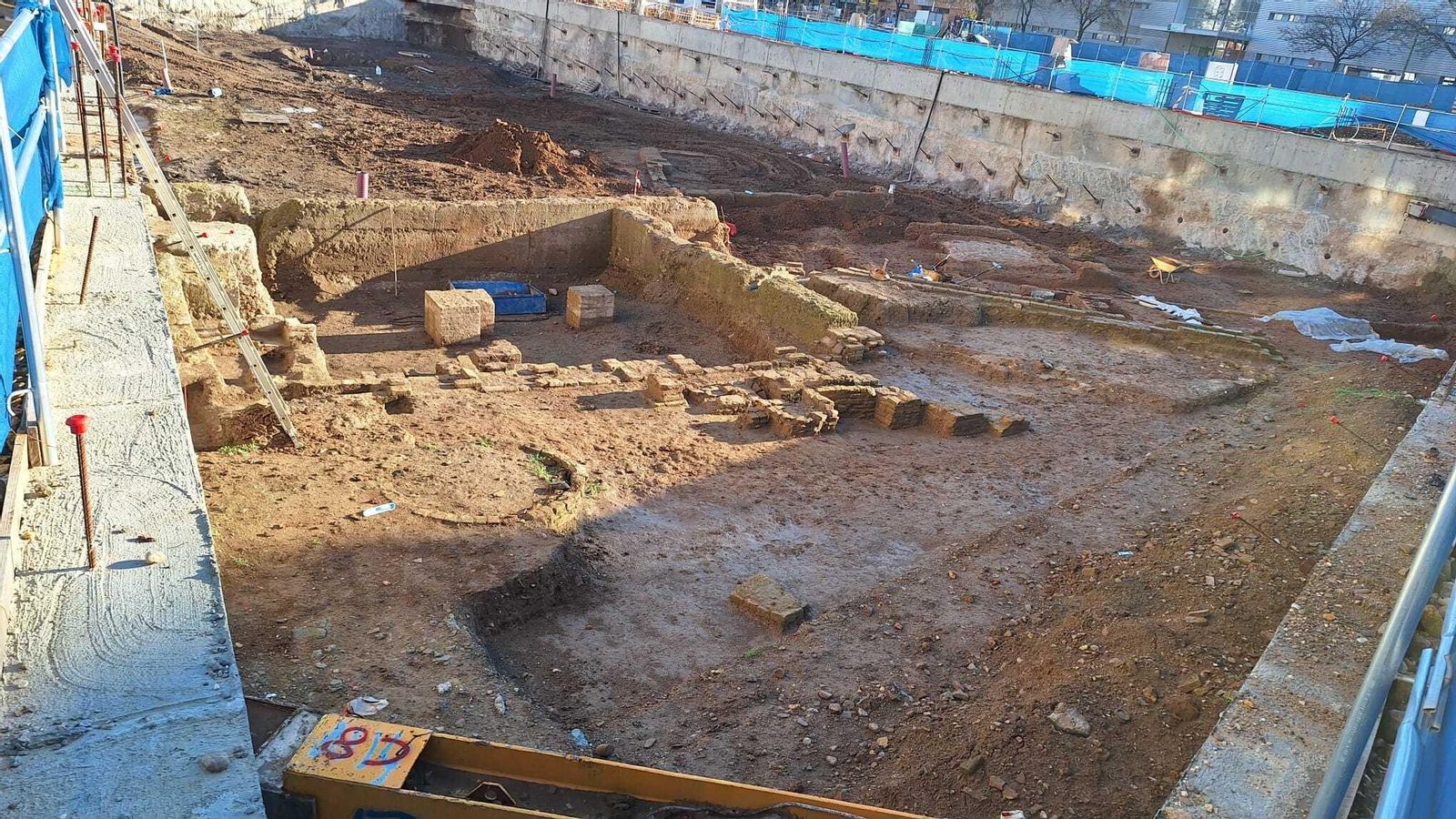 Detalle del interior de la excavación.