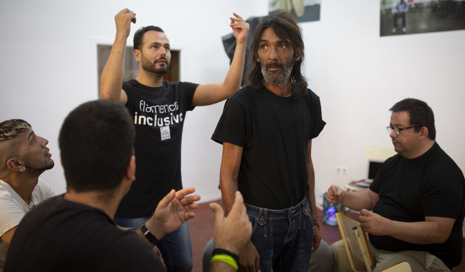 Ensayo para el espectáculo de la Bienal de los internos del Psiquiátrico Penitenciario de Sevilla