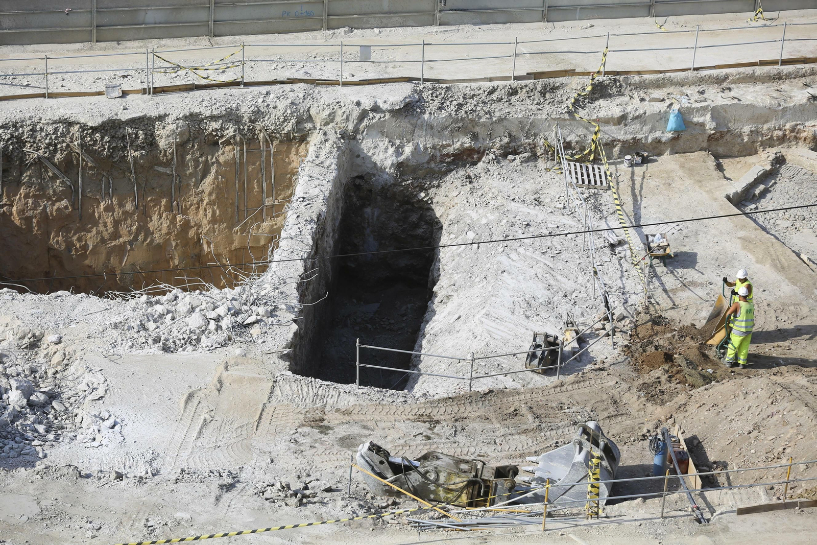 Las fotos de los restos arqueológicos en la obra del Metro de Málaga