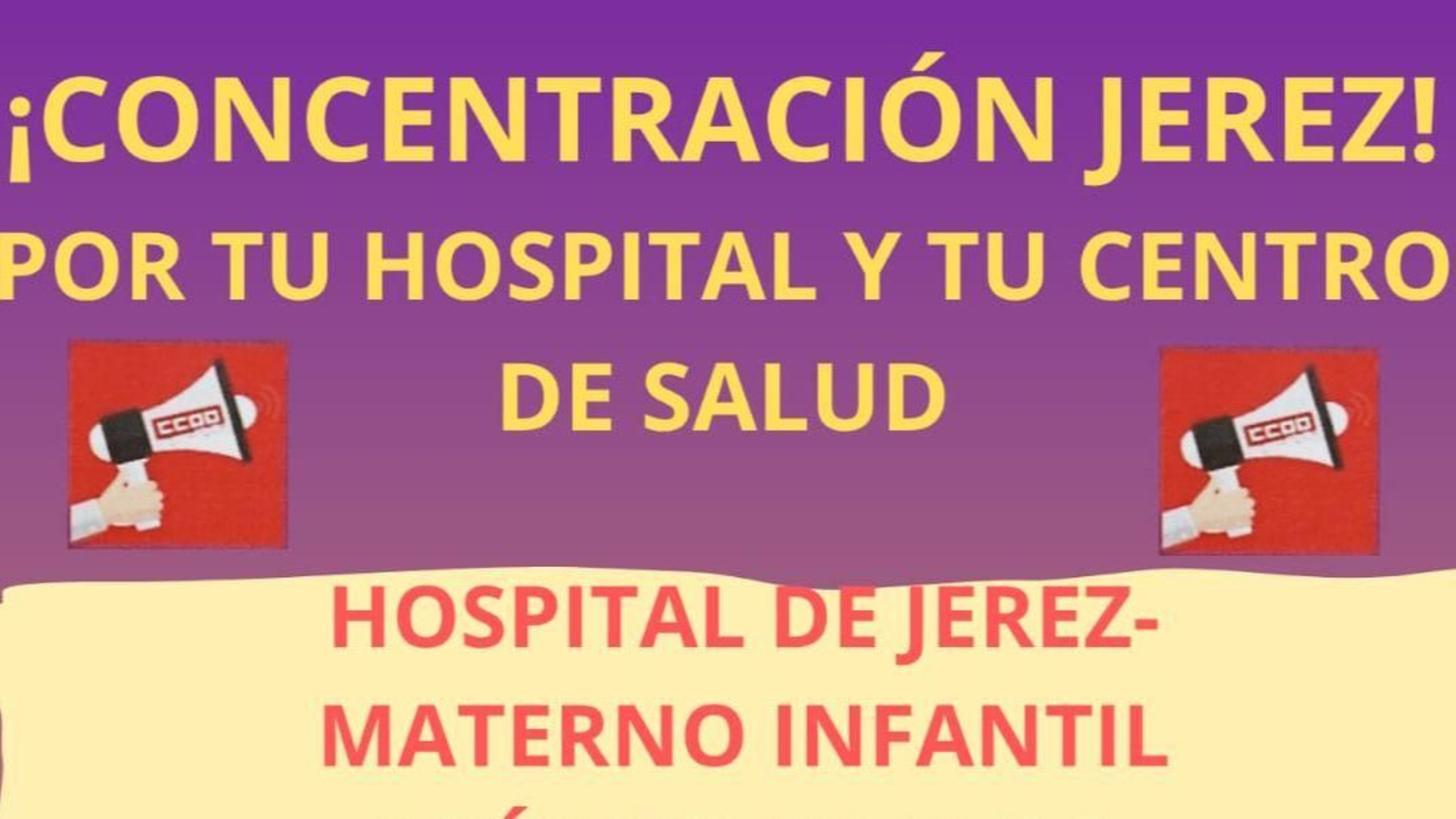 Detalle del cartel convocando a la concentración.