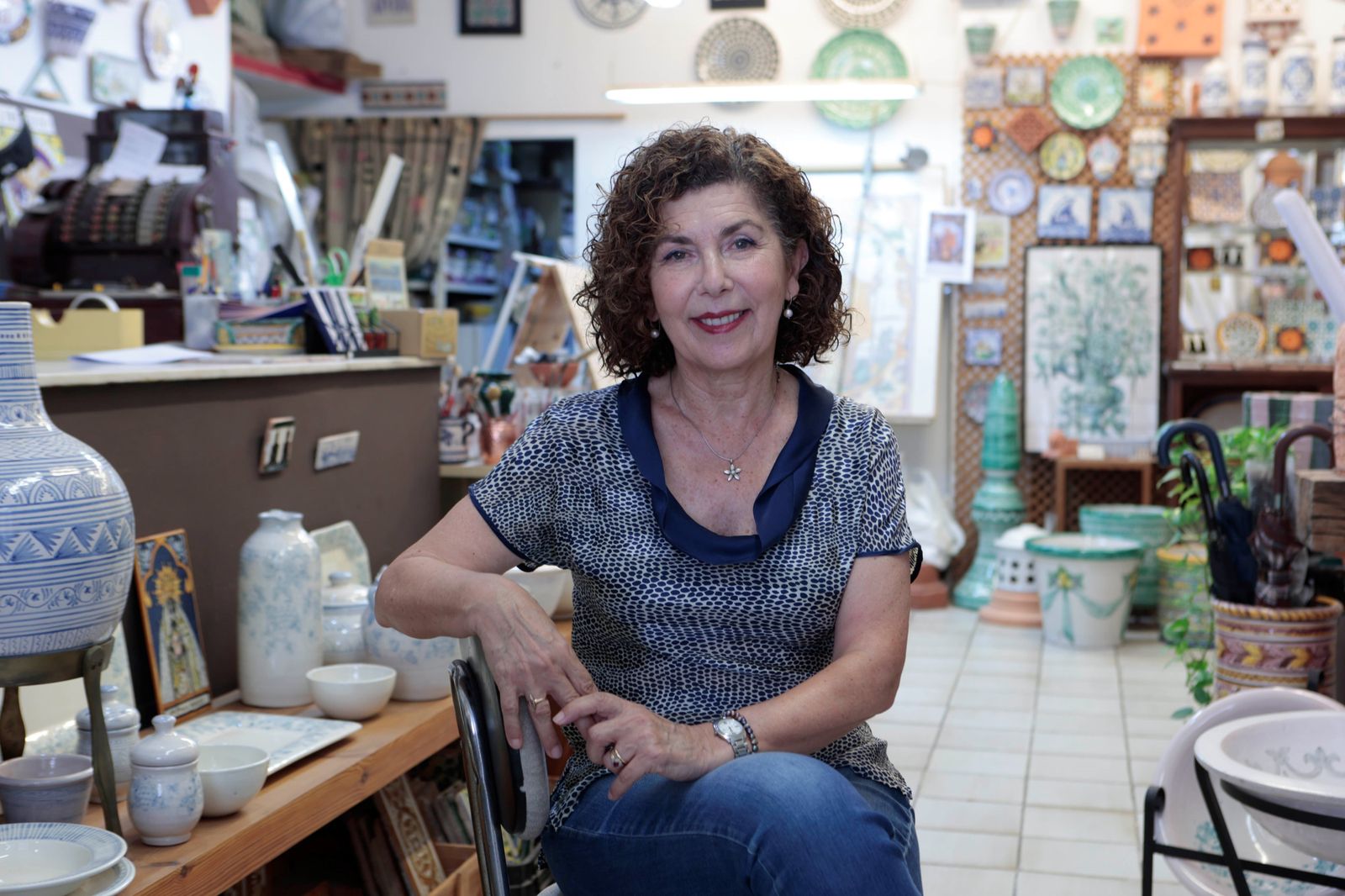 Ana María Moreno, catedrática en Histología Humana, en el taller Rocío Triana.