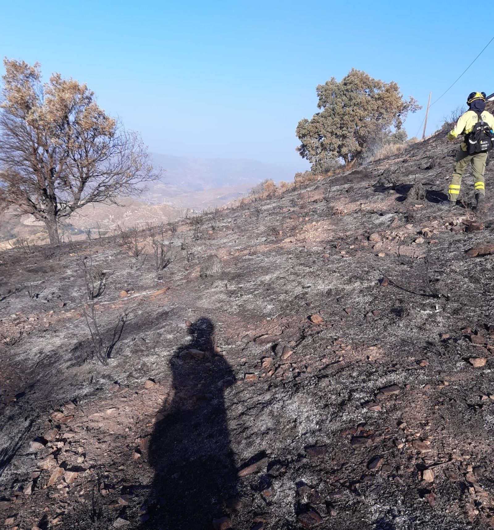 Imagen de la zona afectada por las llamas en La Taha