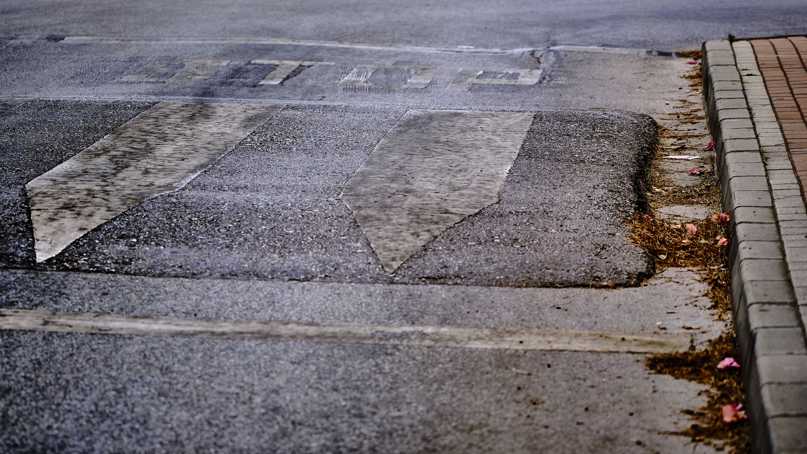 Pavimento en mal estado, susceptible de provocar tropiezos, caidas y accidentes.