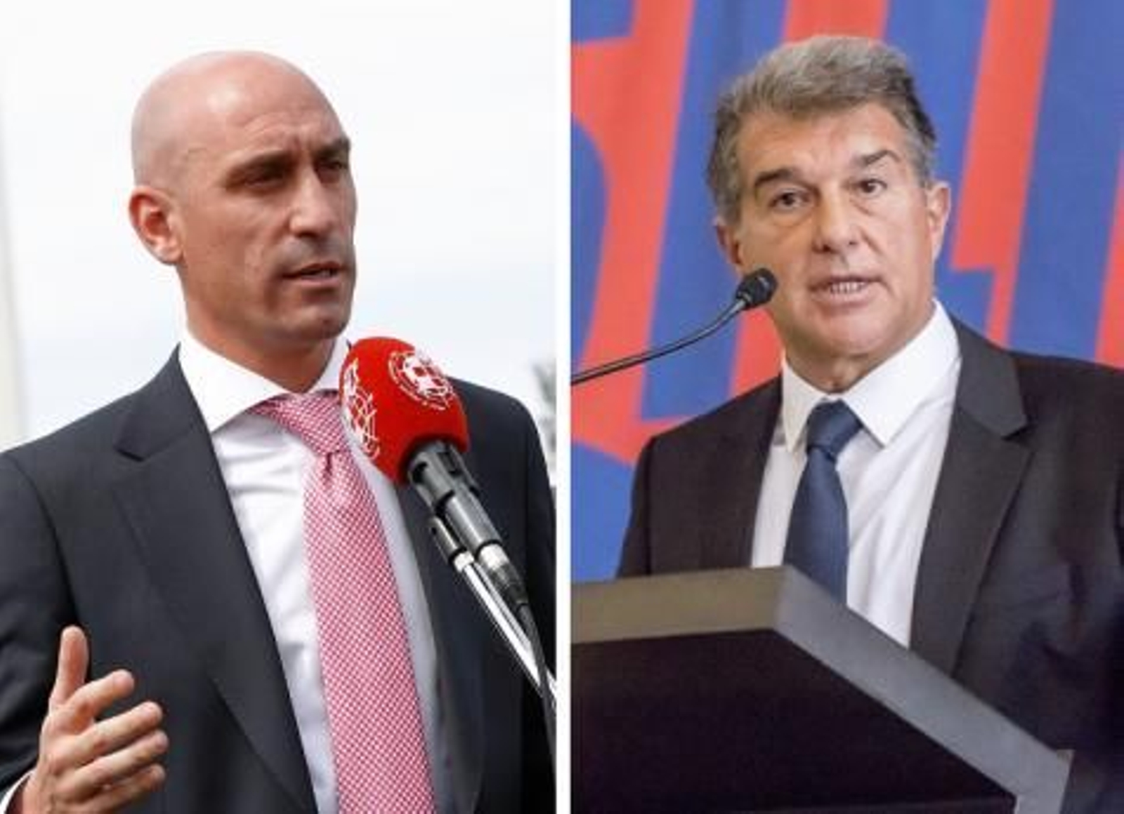Luis Rubiales y Joan Laporta, presidentes de la RFEF y del Barça, respectivamente.
