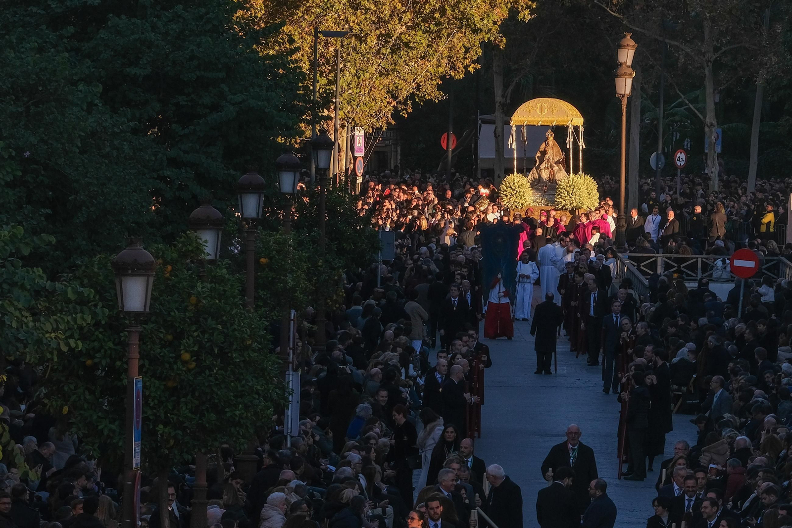 Imágenes de la procesión Magna, desde la Torre del Oro
