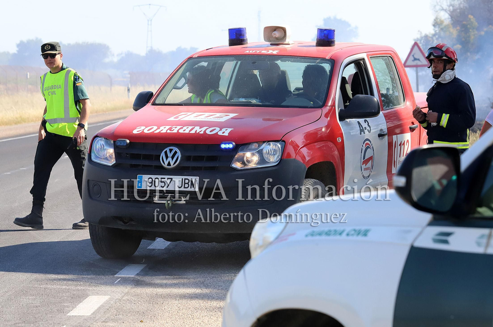 Imágenes del incendio en Doñana