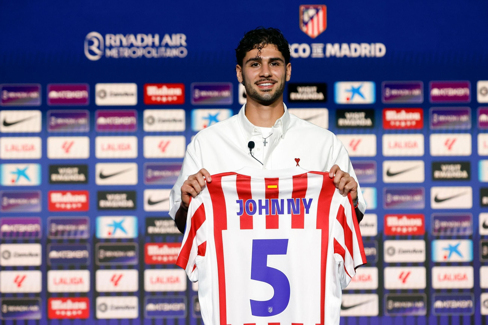 Johnny Cardoso, su presentación como nuevo jugador del Atlético de Madrid.