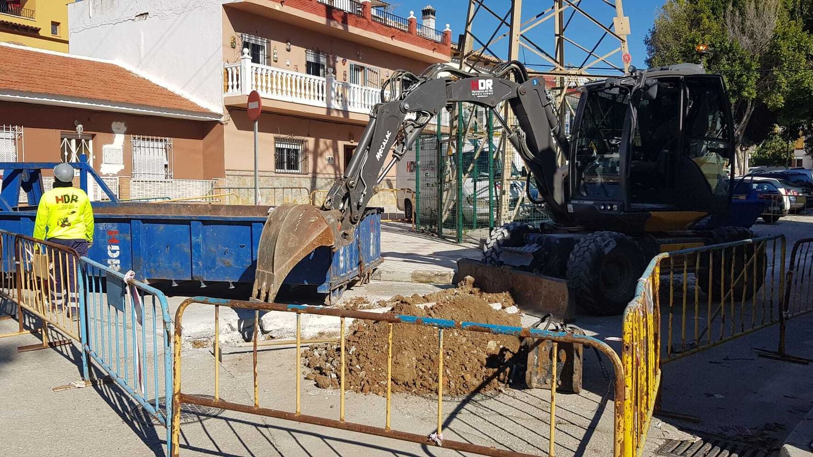 Obra de canalización que está ejecutando Endesa