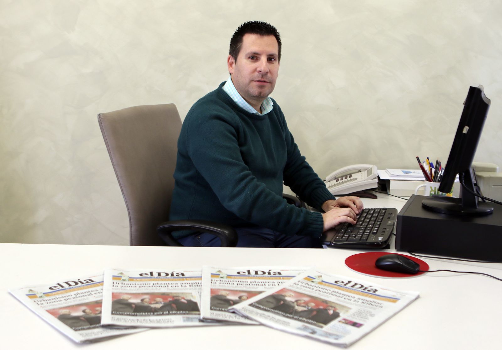 José Ignacio Expósito, en la redacción del periódico