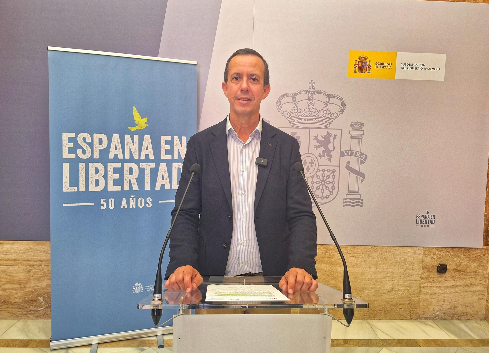 El subdelegado del Gobierno en Almería ha presentado la programación de "España en lbertad: 50 años".