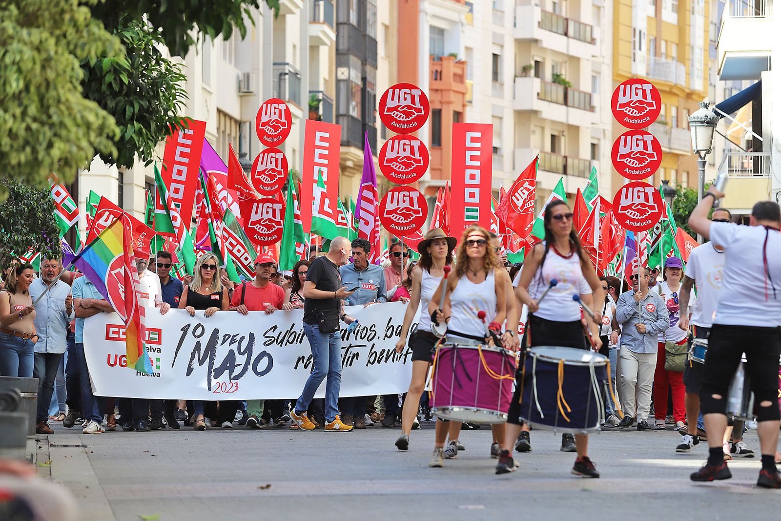 Imágenes de la Manifestación por el Día del Trabajador 2023 en Huelva