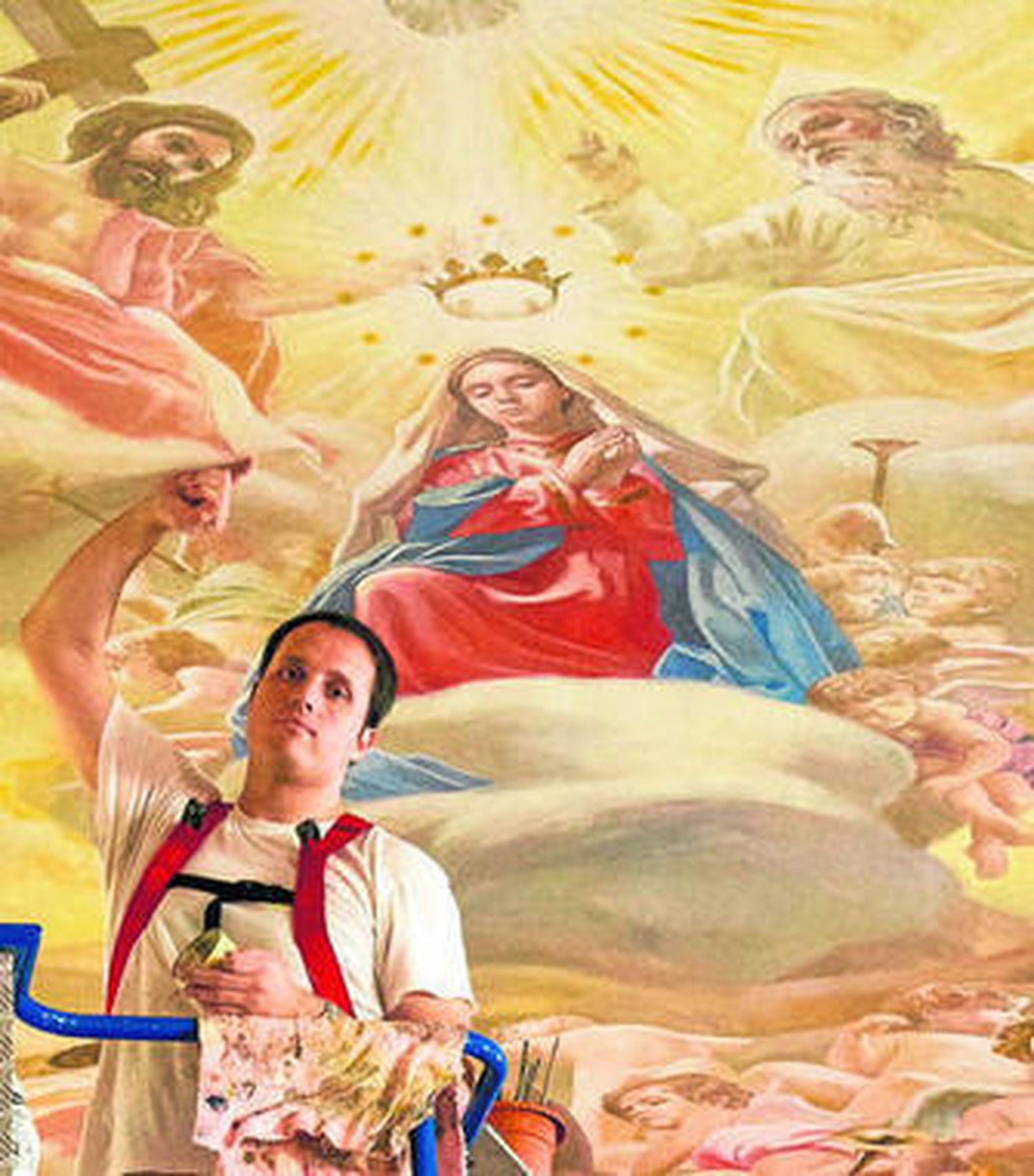 Raúl Berzosa, ante una de sus obras.