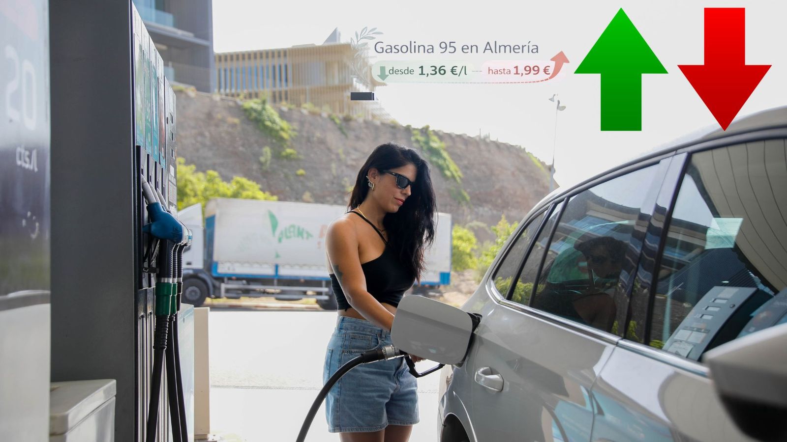 Precio de la gasolina 95 en la provincia de Almería según el registro oficial del Gobierno: entre 1,36 y casi 2 euros por litro según la gasolinera.