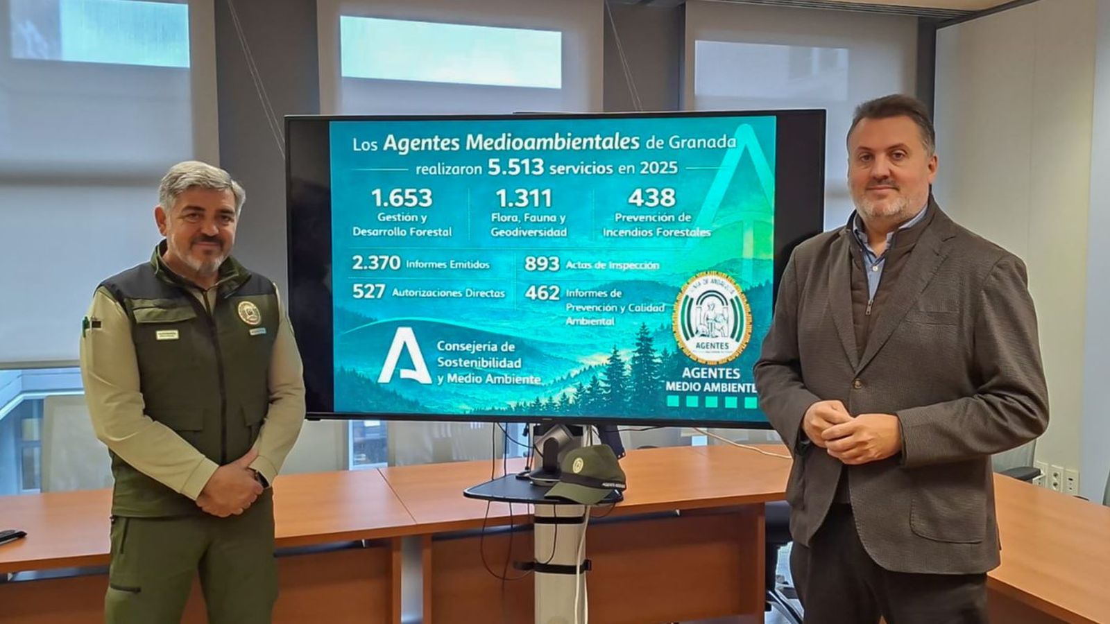 Imagen de la exposición del balance de los agentes medioambientales en 2025