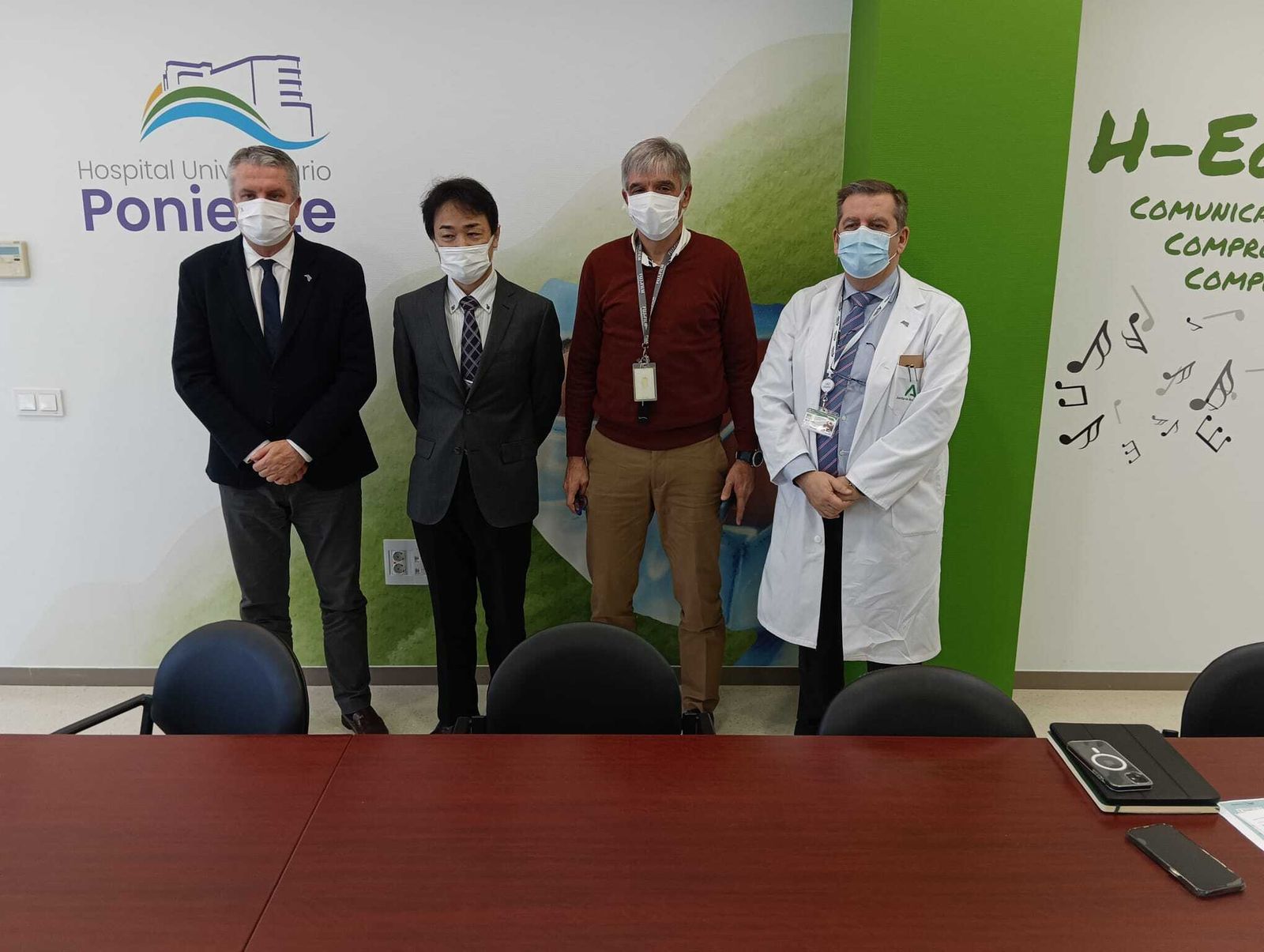 Belmonte, Yamamoto, Gallego y Acosta, en la presentación del curso