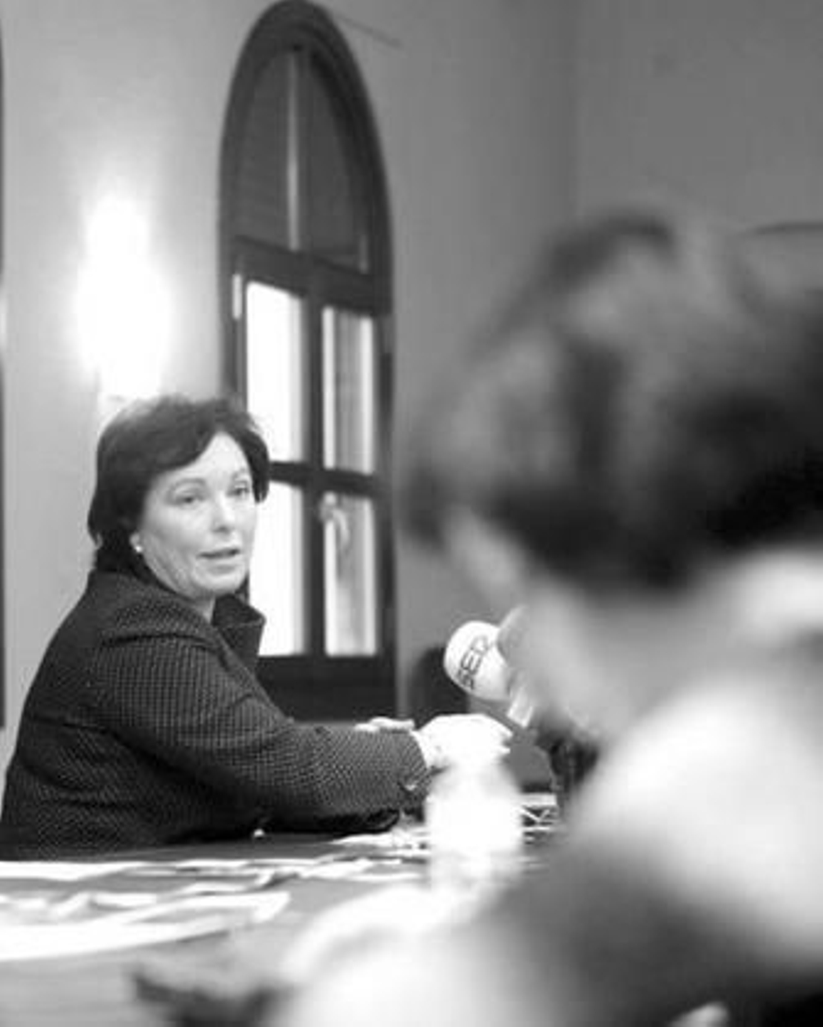 La delegada de Educación, durante una conferencia de prensa.
