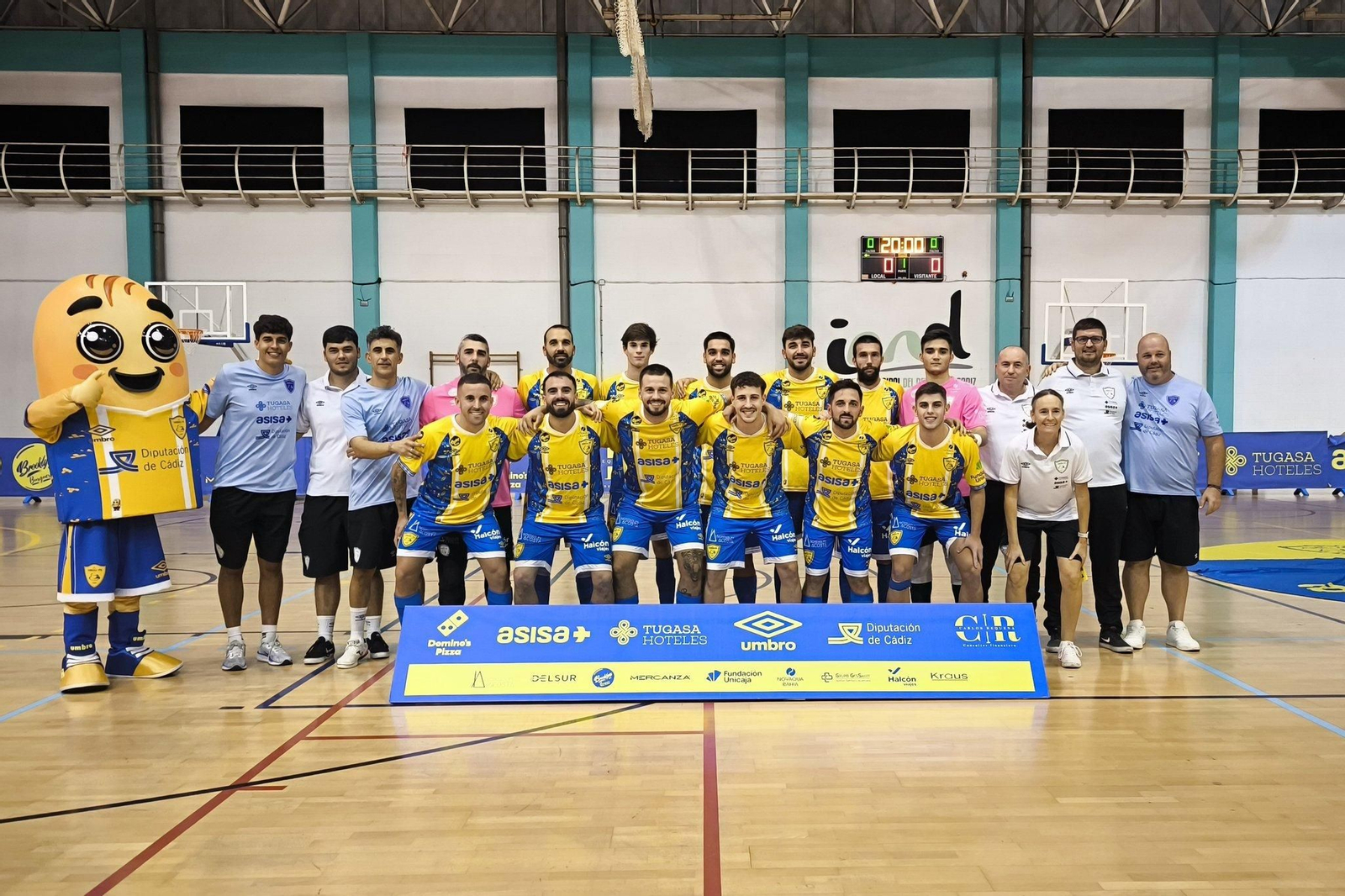 Formación del CD Virgili antes de un partido.